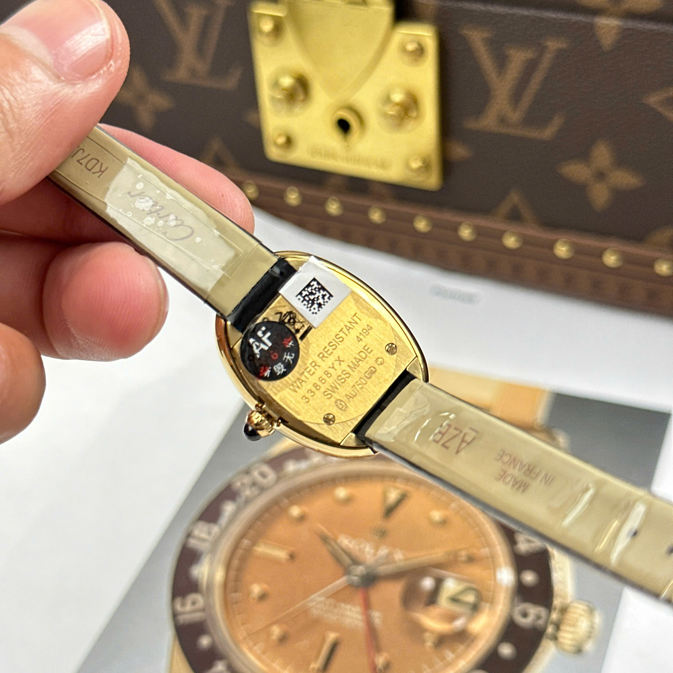 Đồng Hồ Cartier Baignoire 1920 WGBA0022 Mặt Số Khảm Trai 31 x 23mm Replica 1:1