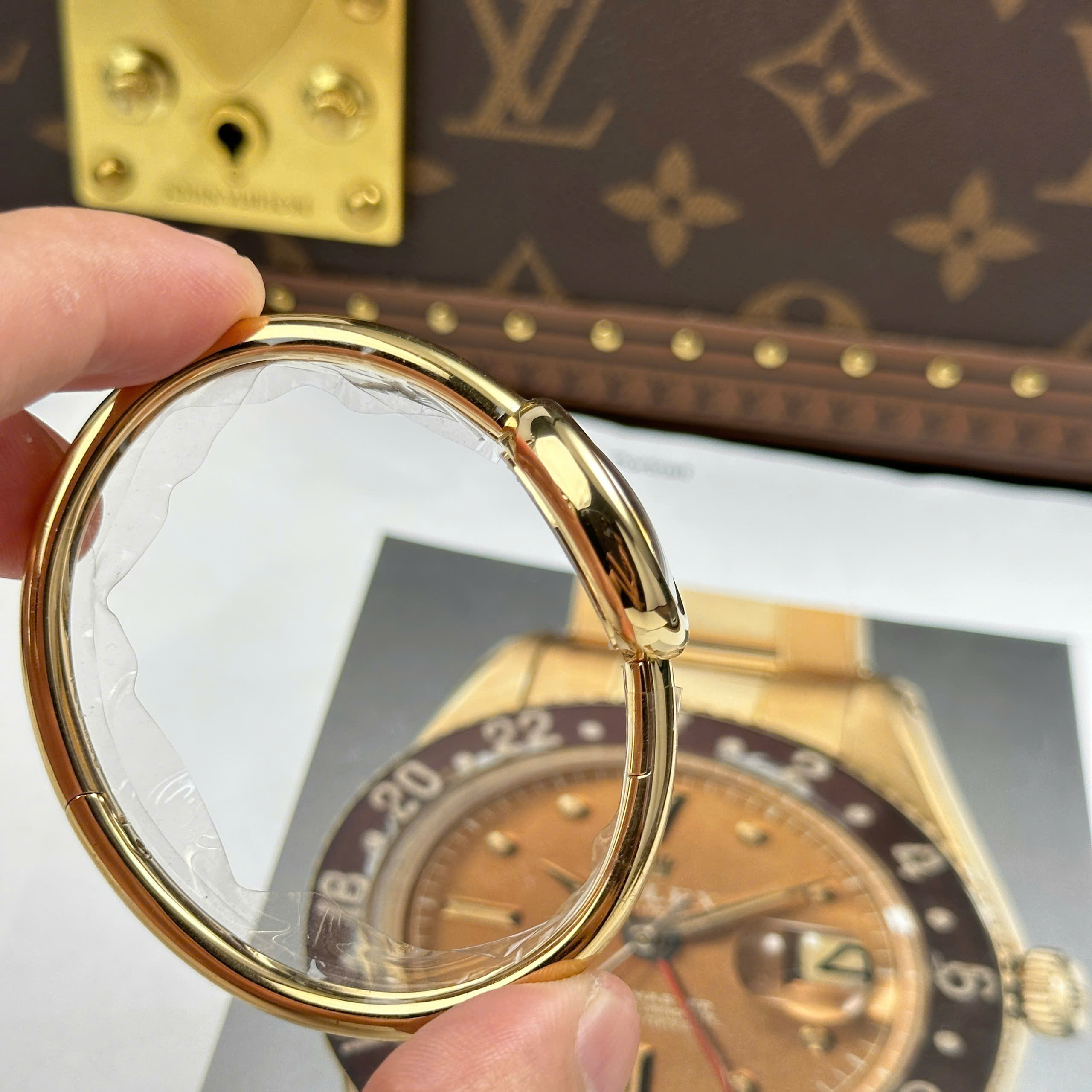 Đồng Hồ Nữ Cartier Baignoire Mini Model Vàng Vàng BBA Factory (Cổ Tay 15,16,17cm)