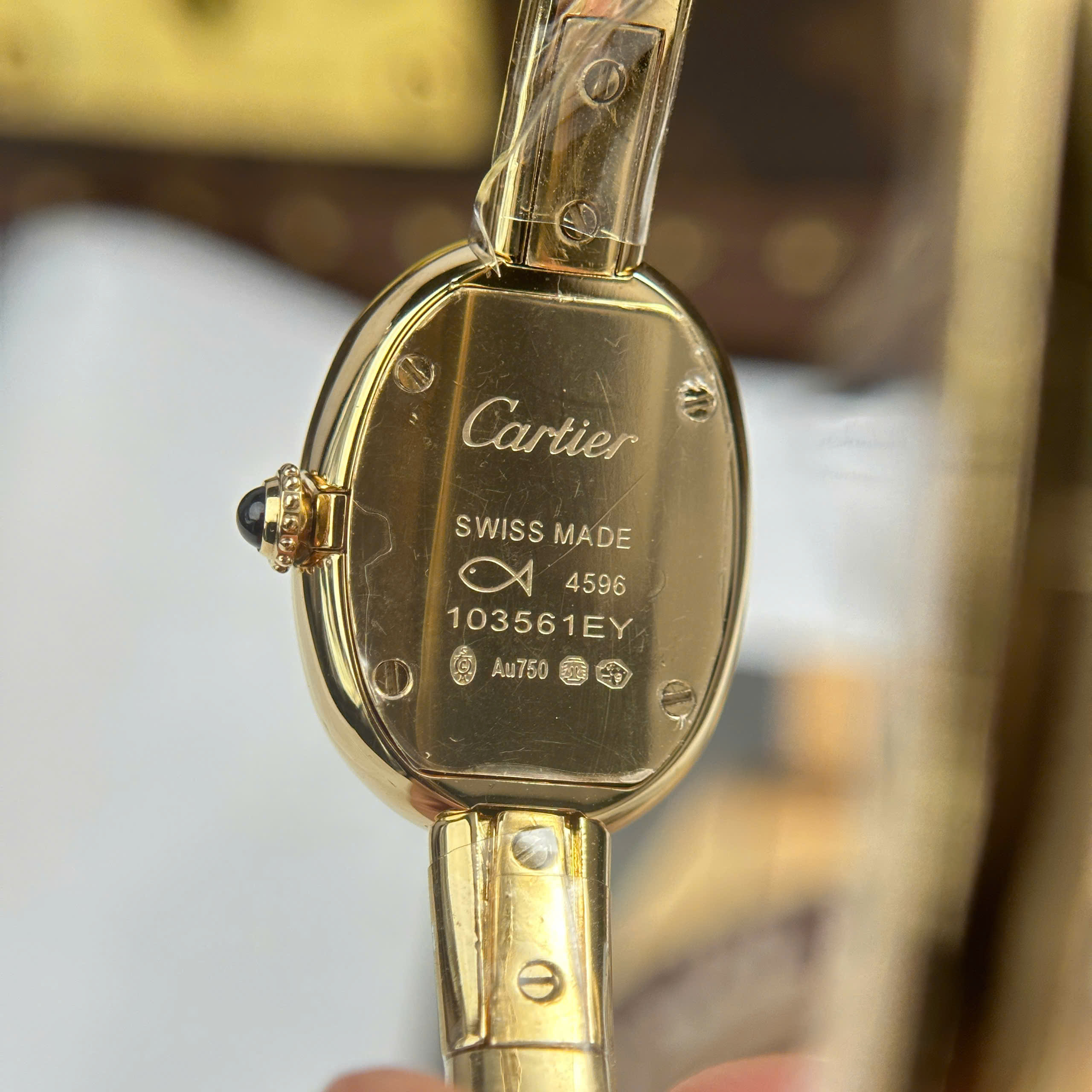 Đồng Hồ Nữ Cartier Baignoire Mini Model Vàng Vàng BBA Factory (Cổ Tay 15,16,17cm)