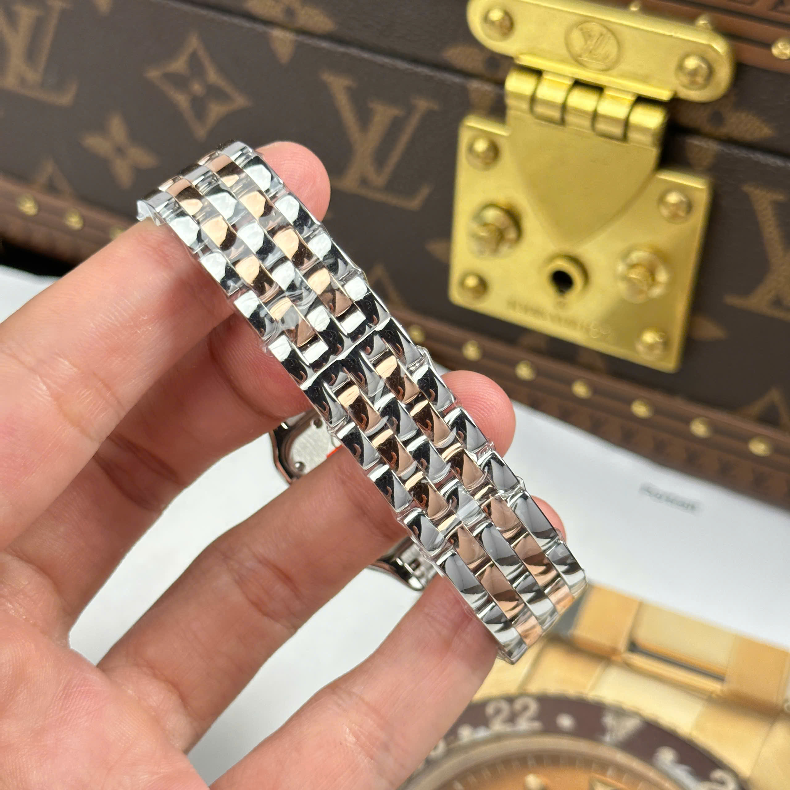 Đồng Hồ Nữ Cartier Panthere WSPN007 Demi Vàng Hồng 27x37mm Replica 1:1