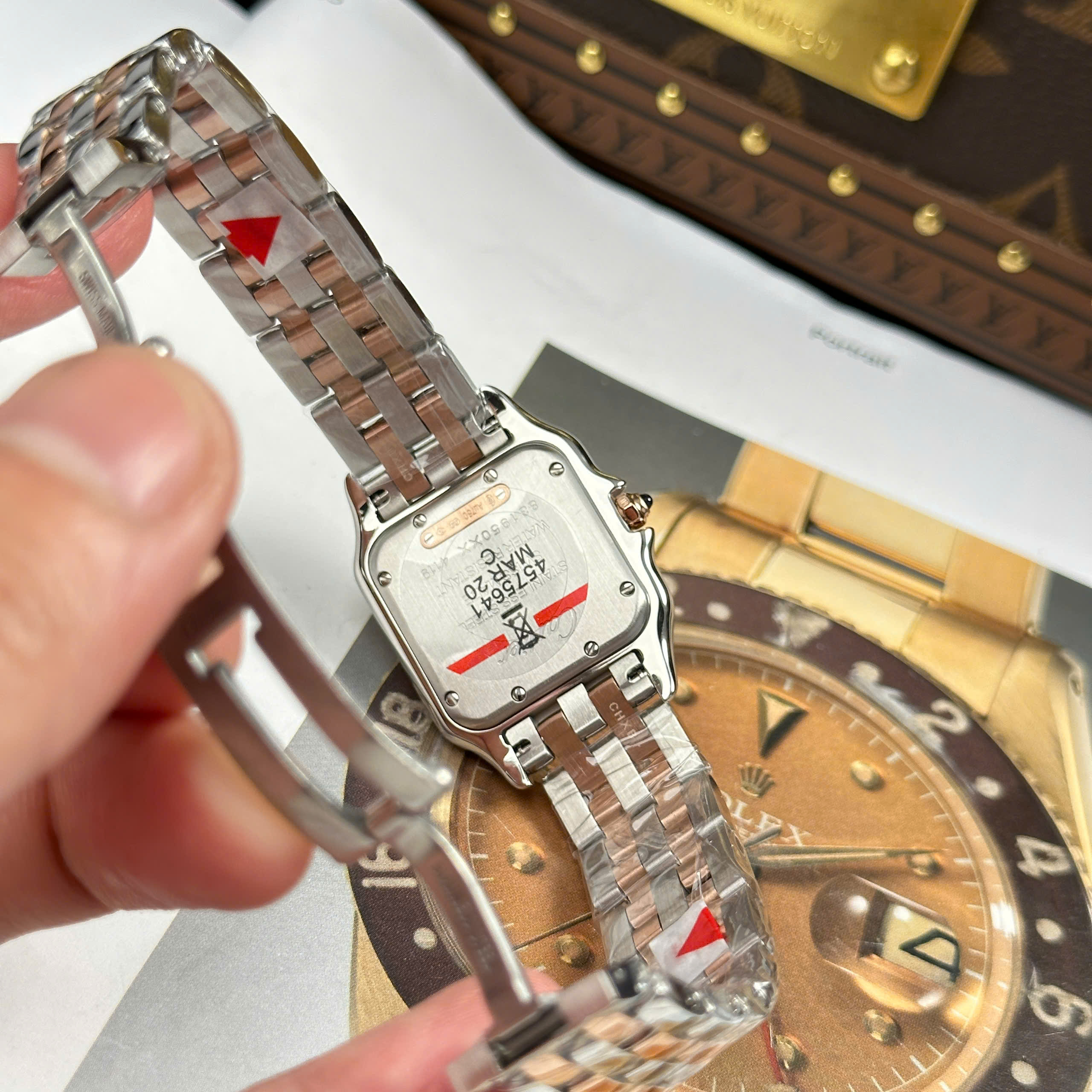 Đồng Hồ Nữ Cartier Panthere WSPN007 Demi Vàng Hồng 27x37mm Replica 1:1