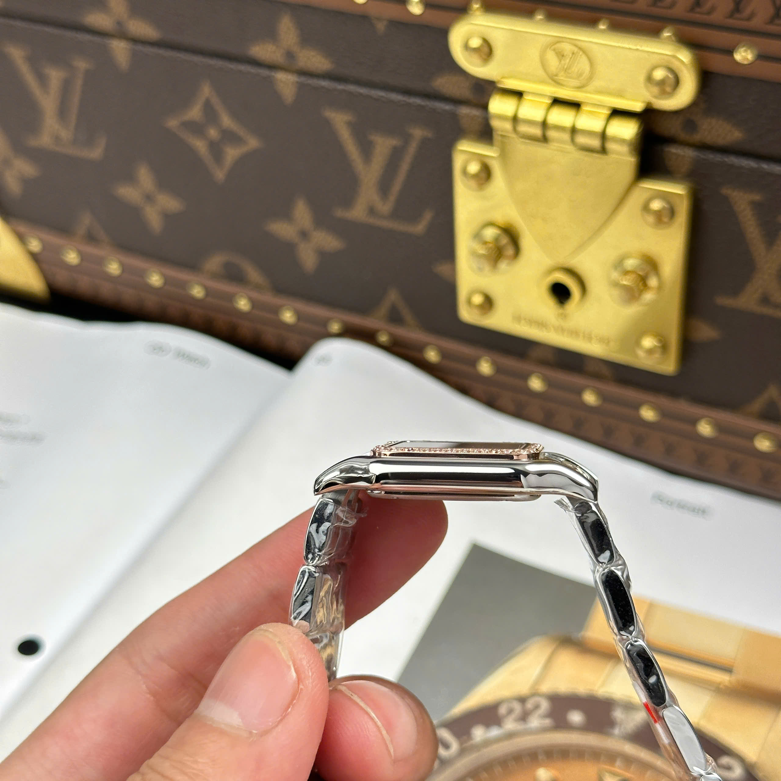 Đồng Hồ Nữ Cartier Panthere WSPN007 Demi Vàng Hồng 27x37mm Replica 1:1