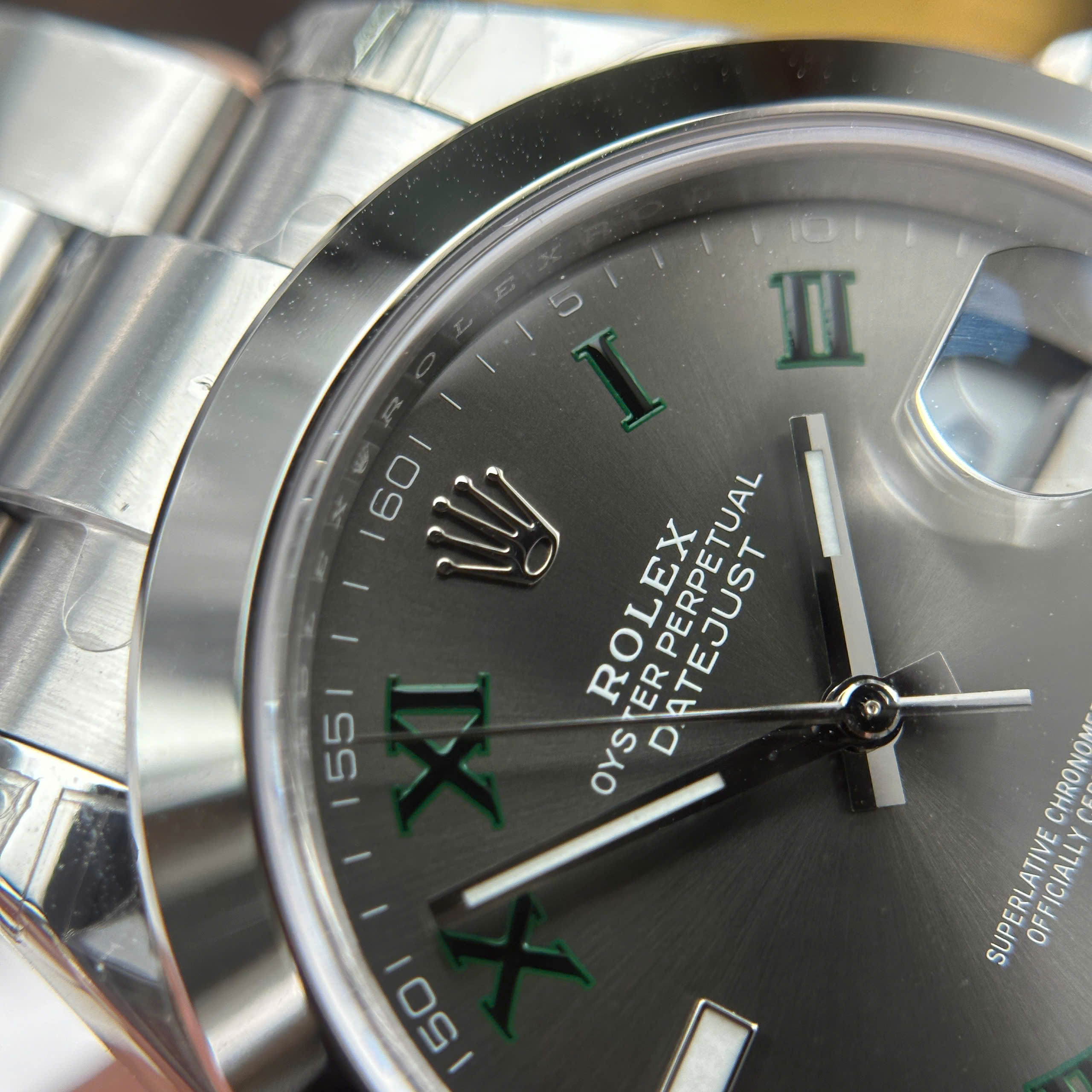 Đồng Hồ Rolex Datejust 41mm M126300 Mặt Số Wimbledon Replica 1:1 VSF Factory