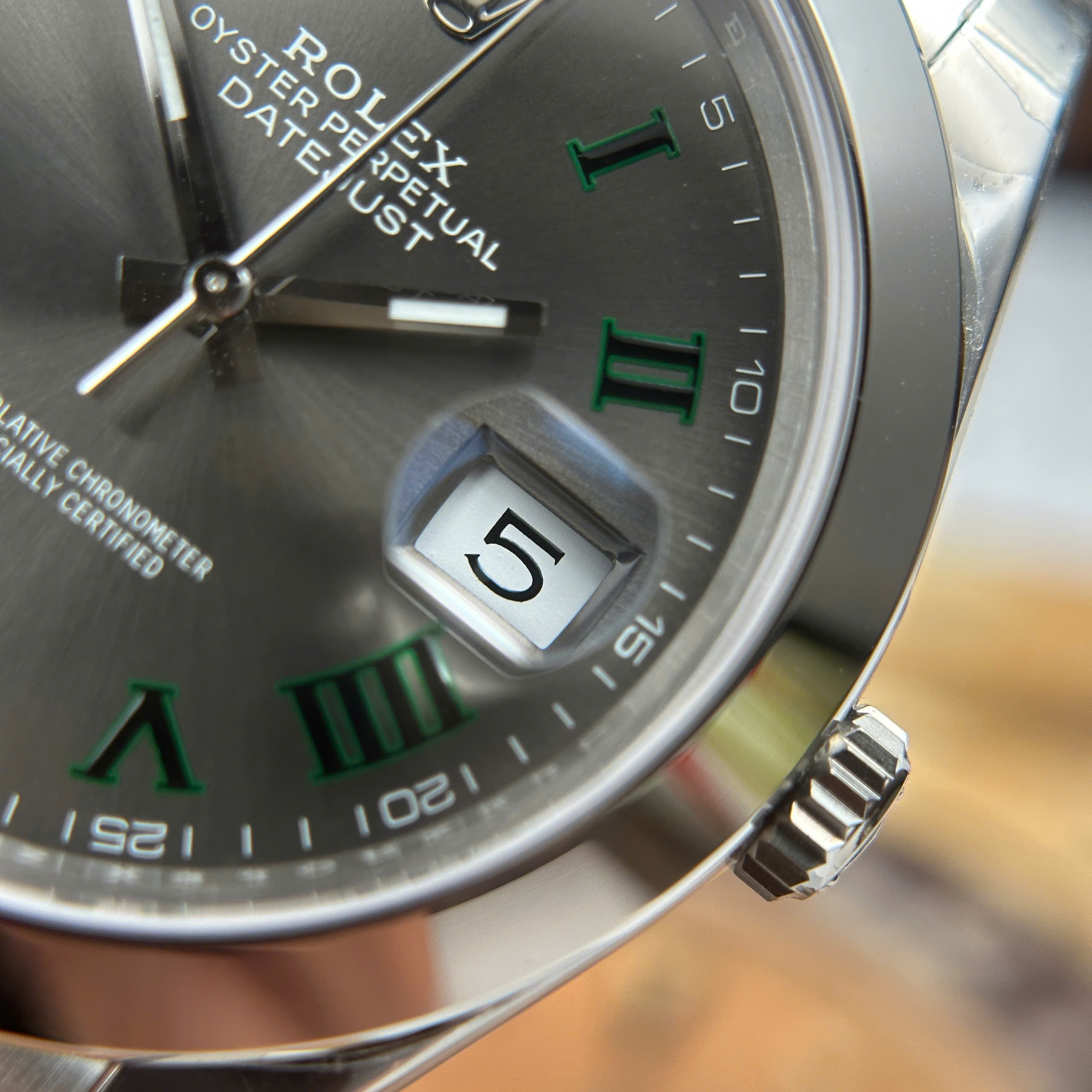Đồng Hồ Rolex Datejust 41mm M126300 Mặt Số Wimbledon Replica 1:1 VSF Factory