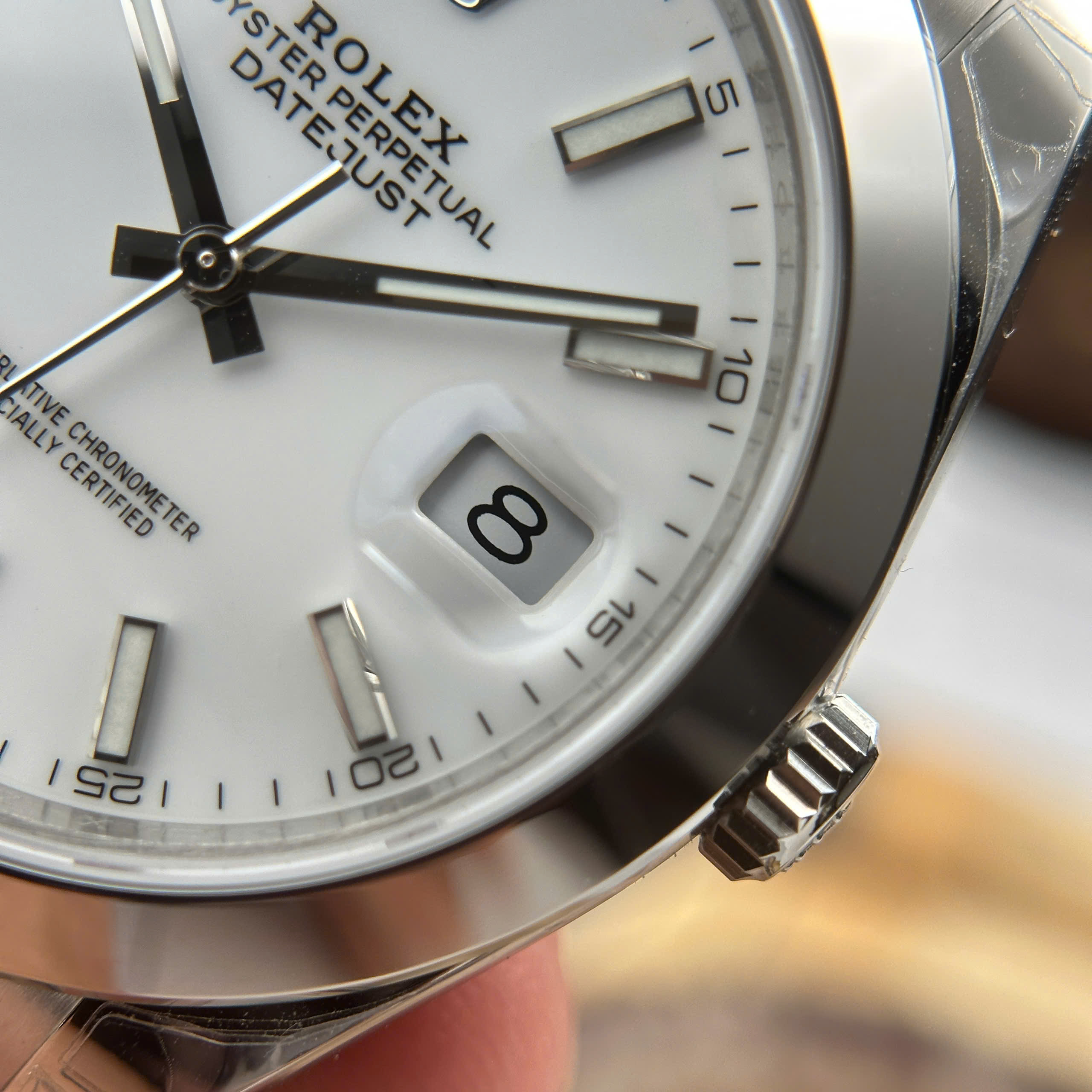 Đồng Hồ Rolex Datejust 41mm M126300 Mặt Số Trắng Replica 1:1 VSF Factory