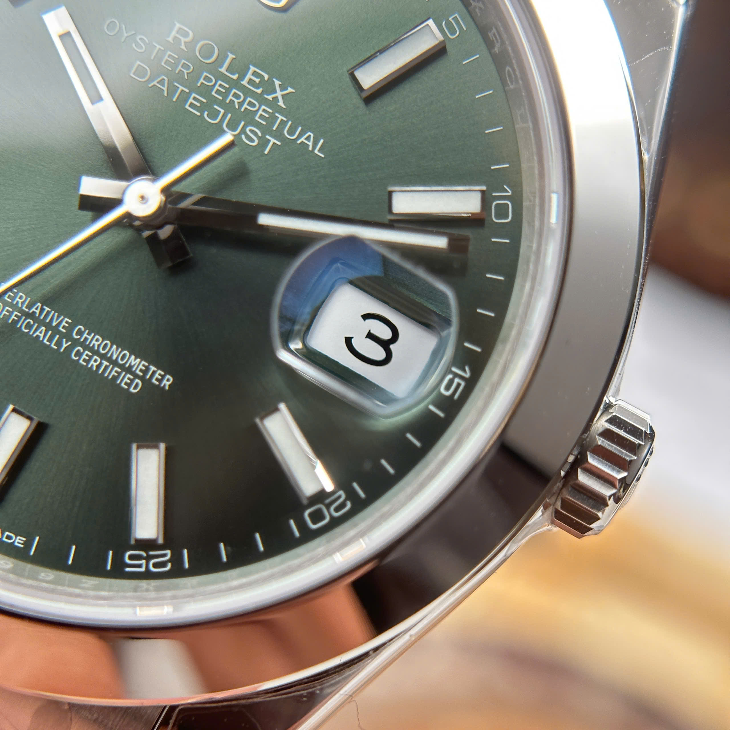 Đồng Hồ Rolex Datejust 41mm M126300 Mặt Số Xanh Lá Replica 1:1 VSF Factory