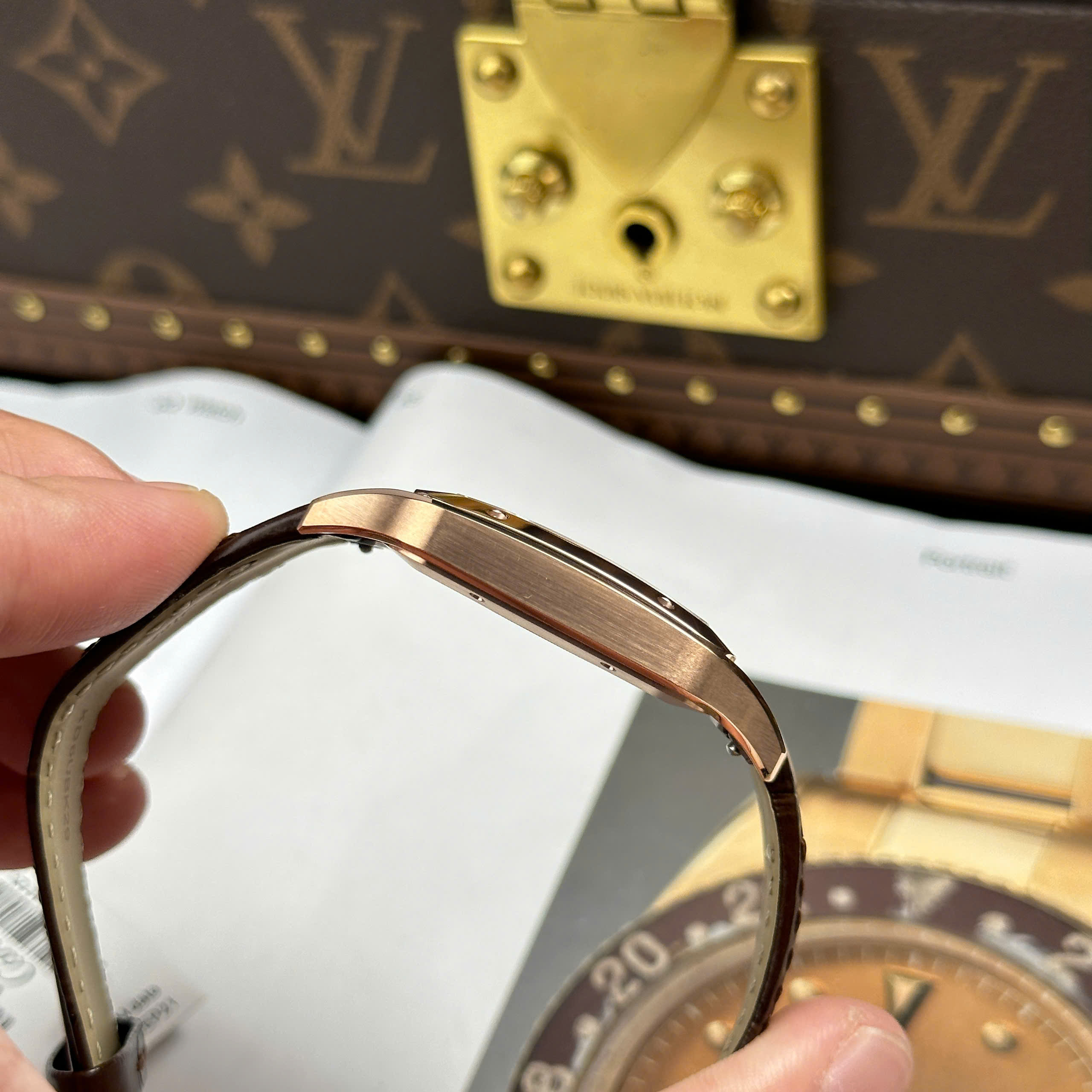 Đồng Hồ Cartier Santos Dumont Size XL Replica 1:1 F1 Factory