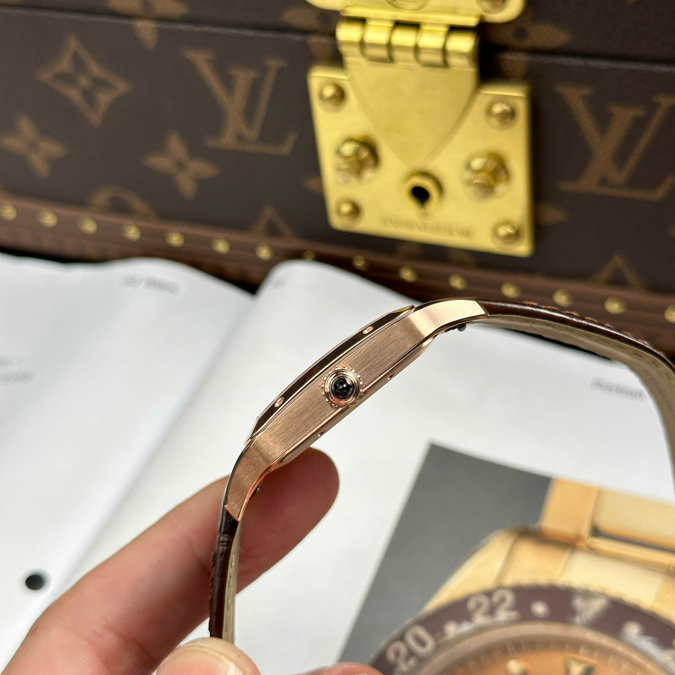 Đồng Hồ Cartier Santos Dumont Size XL Replica 1:1 F1 Factory