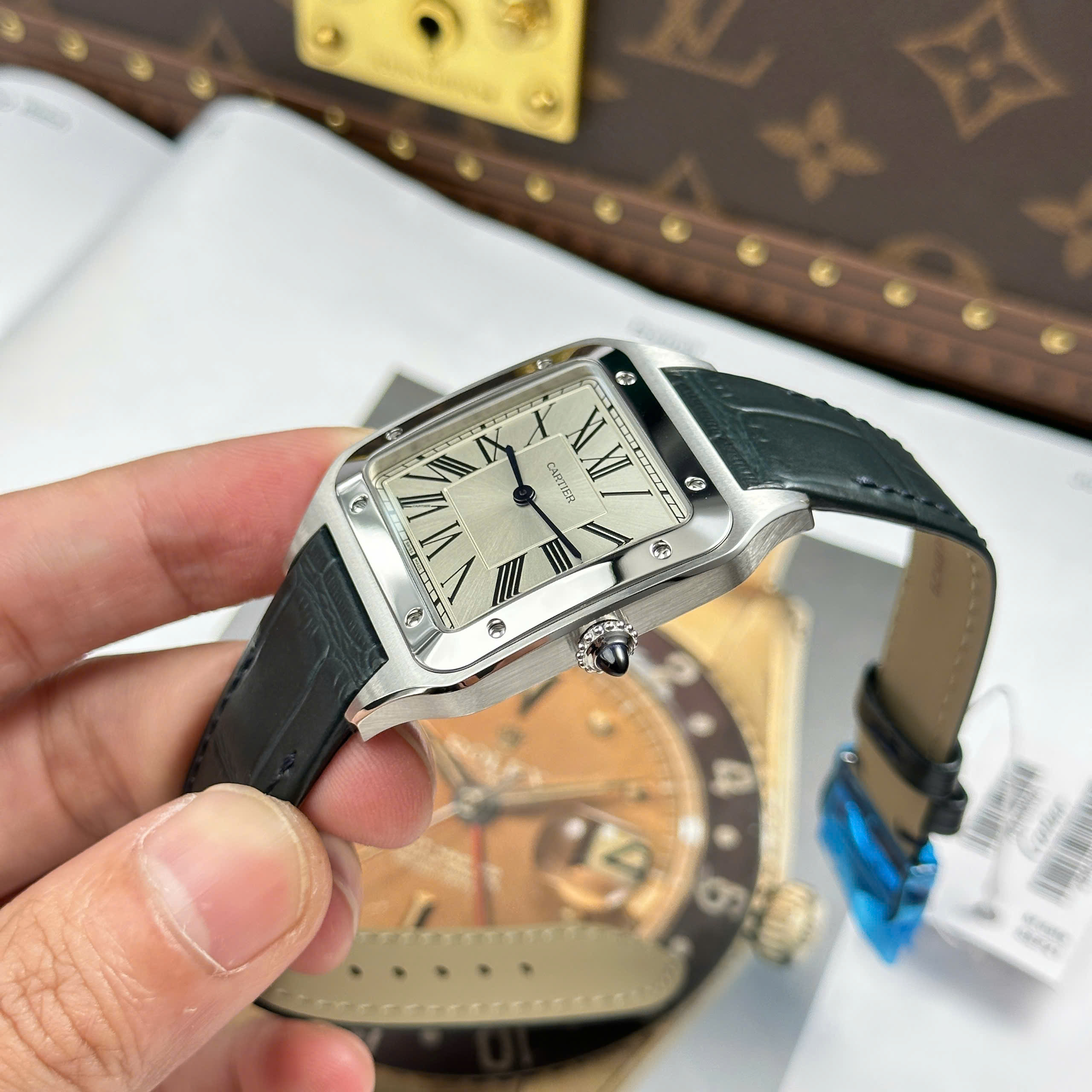 Đồng Hồ Cartier Santos Dumont Size XL Replica 1:1 F1 Factory