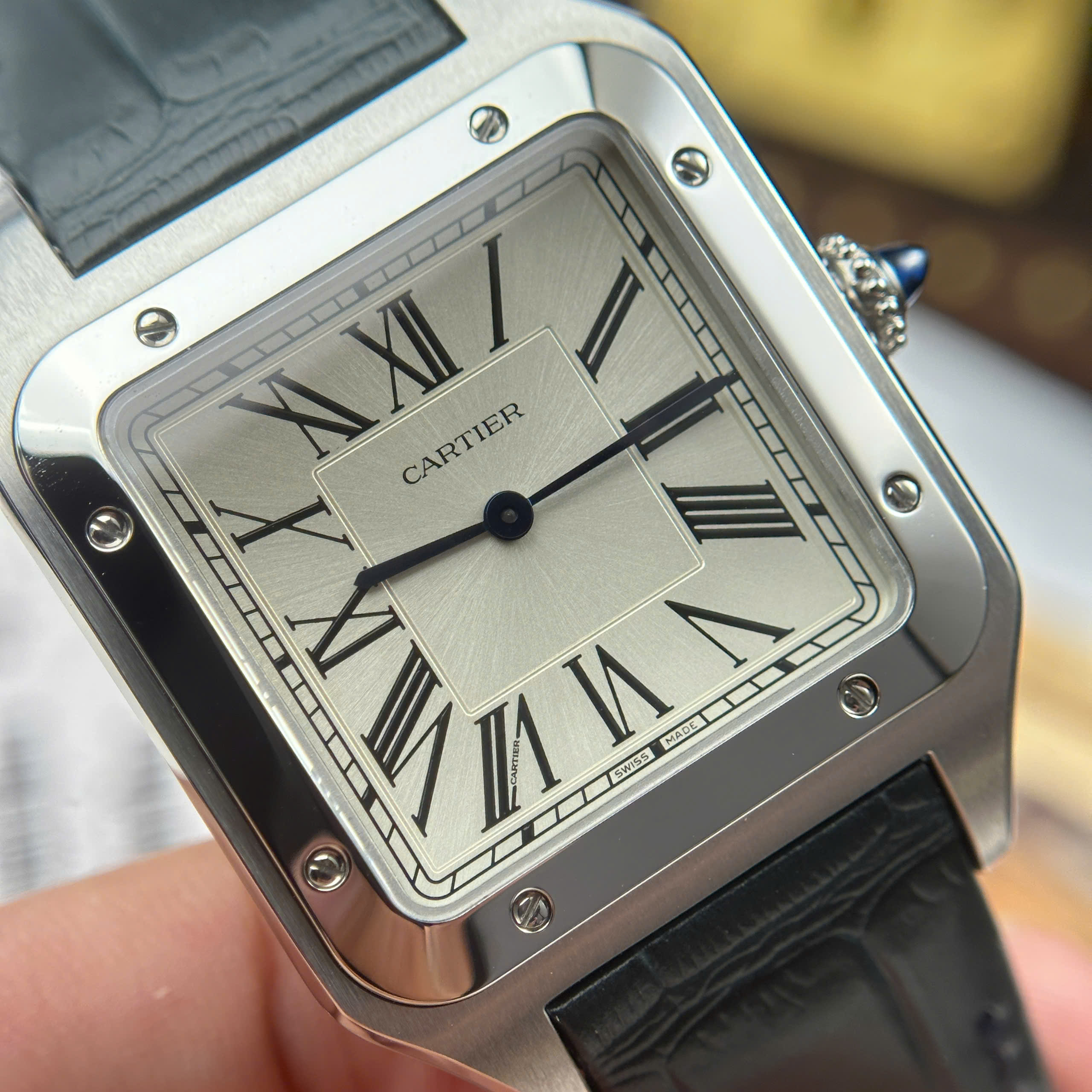 Đồng Hồ Cartier Santos Dumont Size XL Replica 1:1 F1 Factory