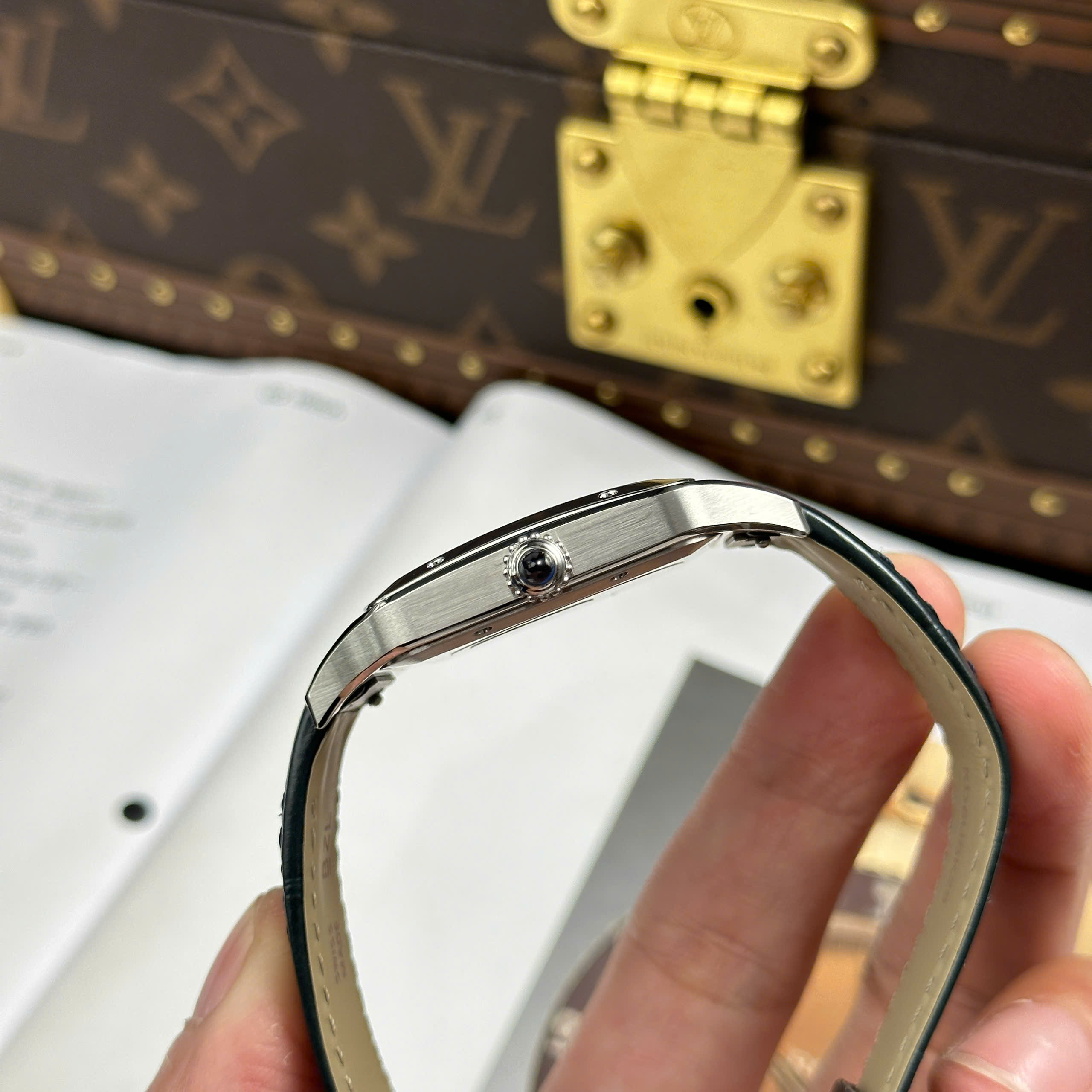 Đồng Hồ Cartier Santos Dumont Size XL Replica 1:1 F1 Factory