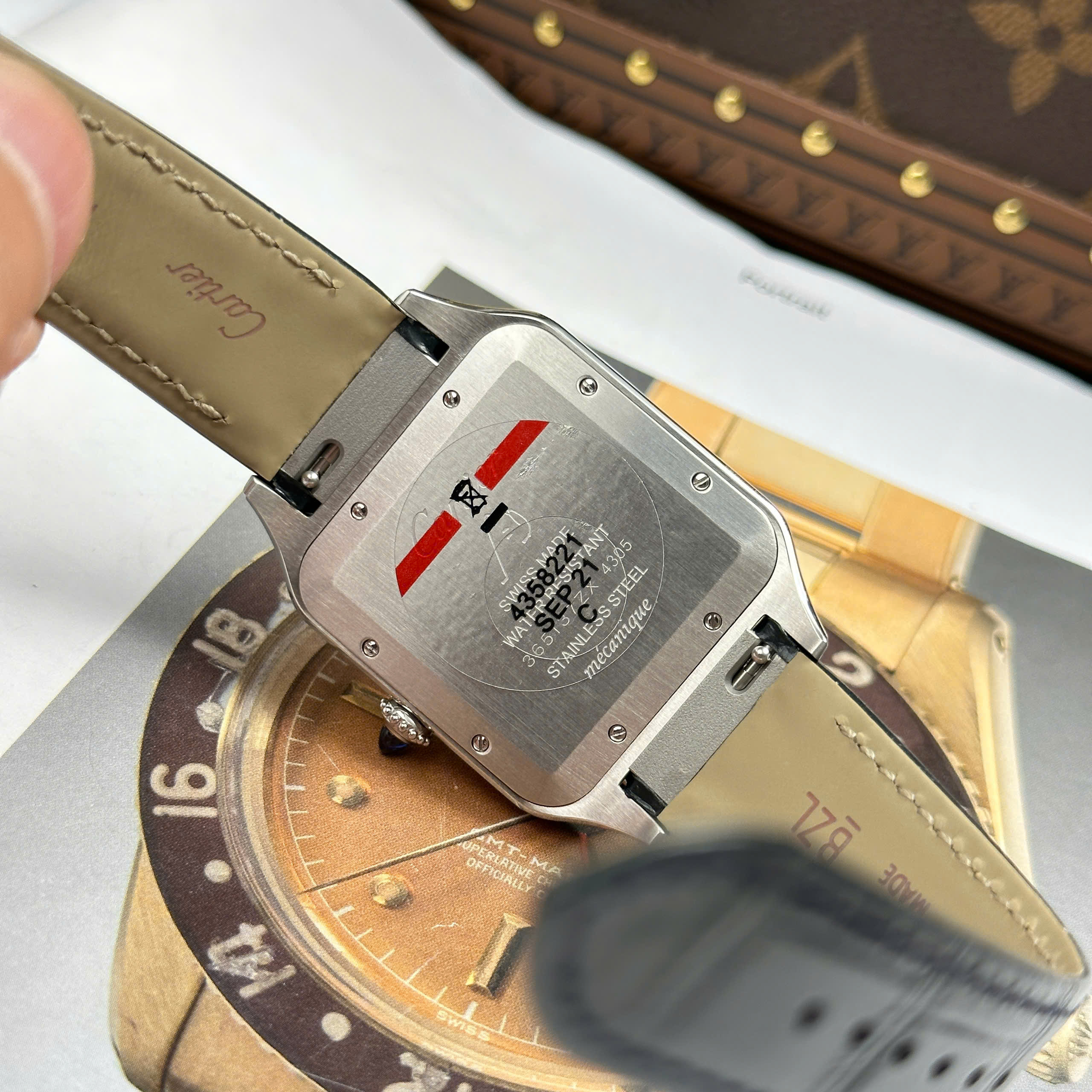 Đồng Hồ Cartier Santos Dumont Size XL Replica 1:1 F1 Factory