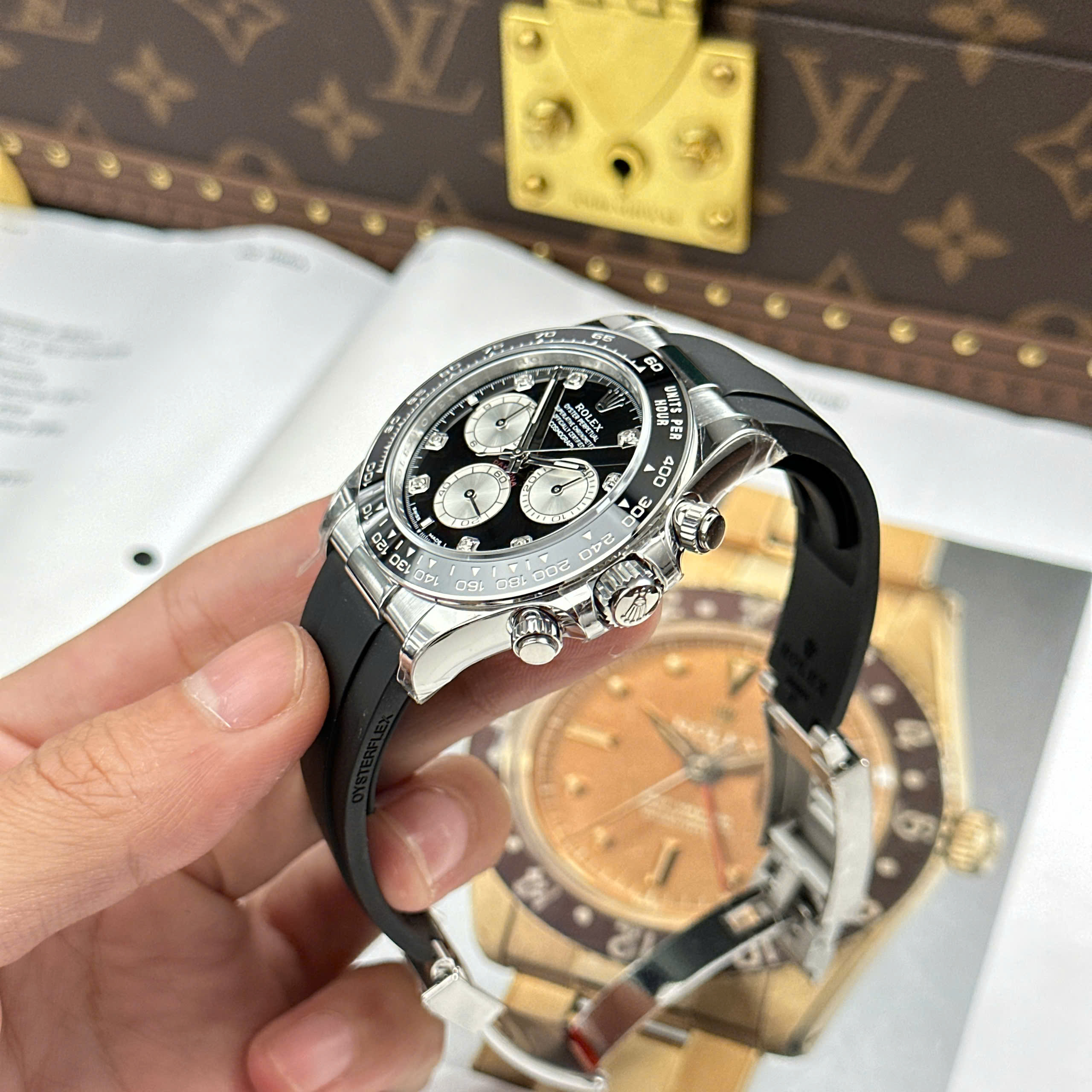 Đồng Hồ Rolex Cosmograph Daytona 40mm 126519LN Mặt Số Đen Rep 1:1 Cao Cấp