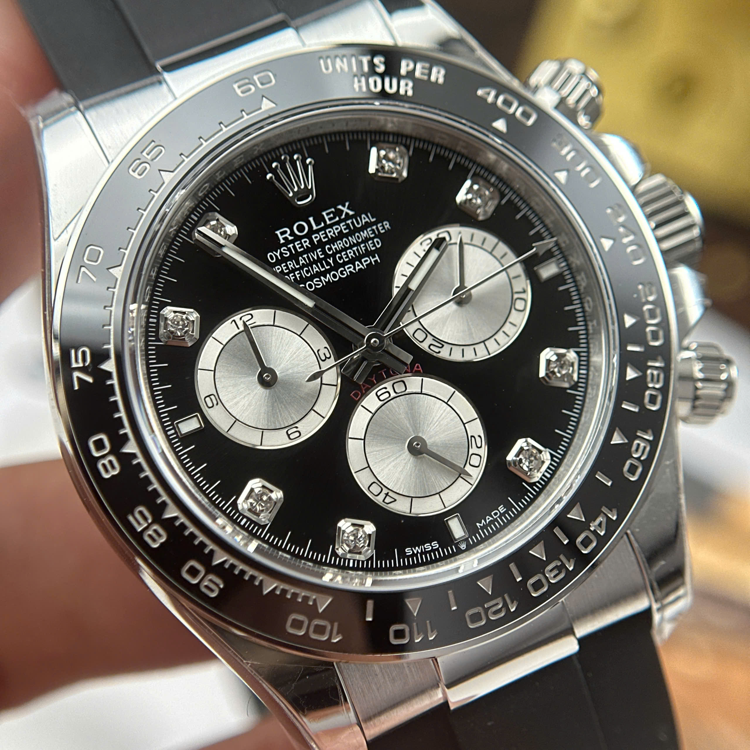 Đồng Hồ Rolex Cosmograph Daytona 40mm 126519LN Mặt Số Đen Rep 1:1 Cao Cấp