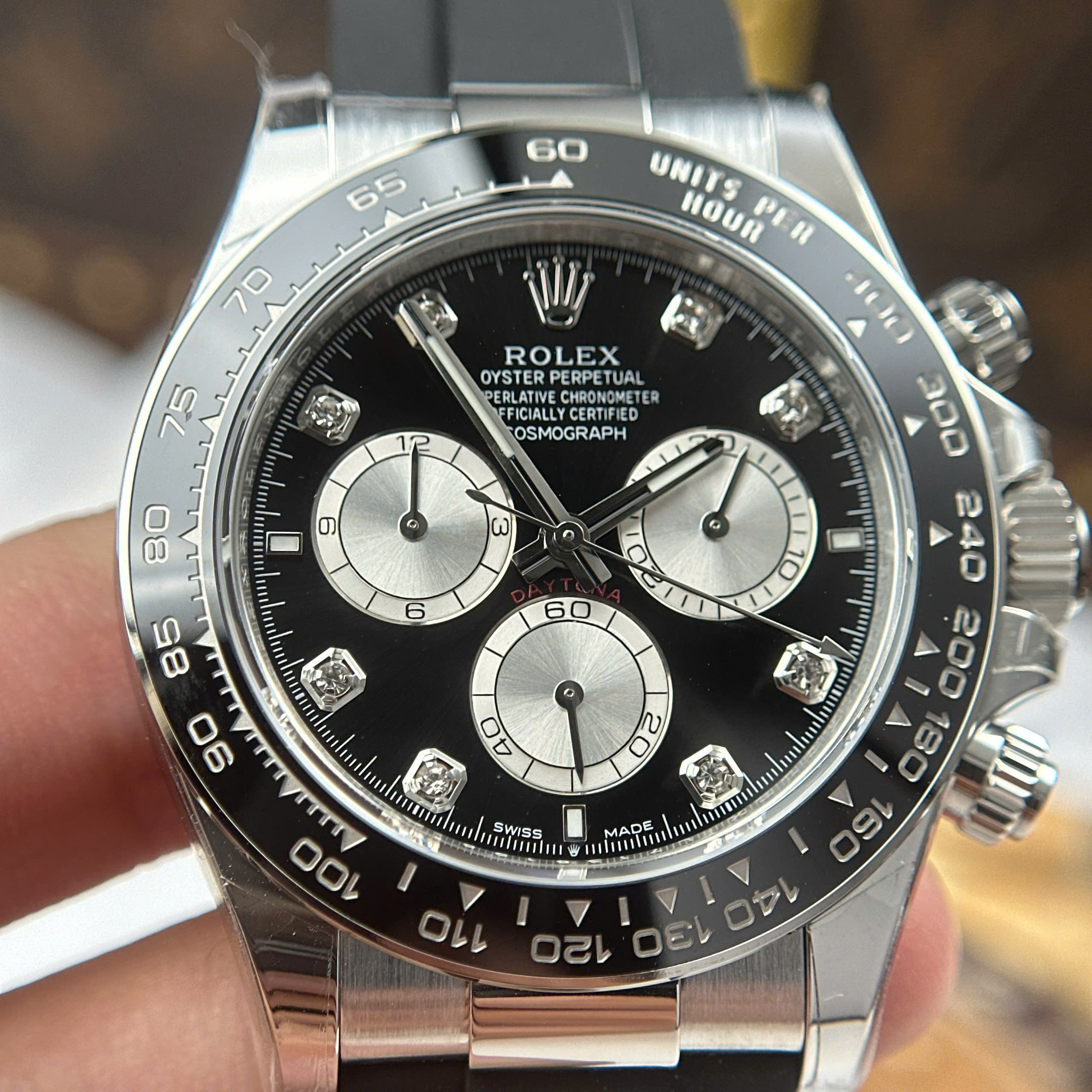Đồng Hồ Rolex Cosmograph Daytona 40mm 126519LN Mặt Số Đen Rep 1:1 Cao Cấp