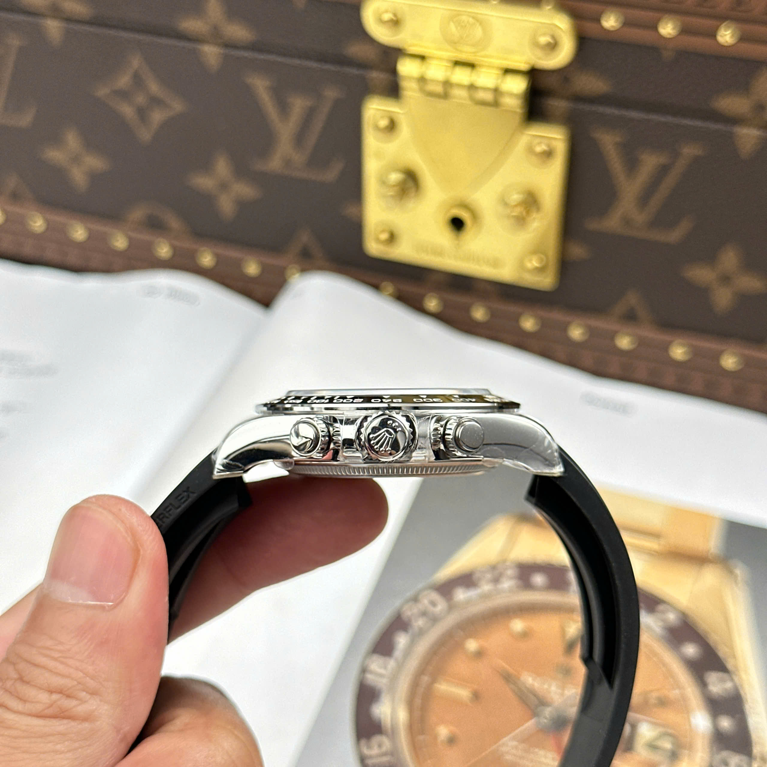 Đồng Hồ Rolex Cosmograph Daytona 40mm 126519LN Mặt Số Đen Rep 1:1 Cao Cấp