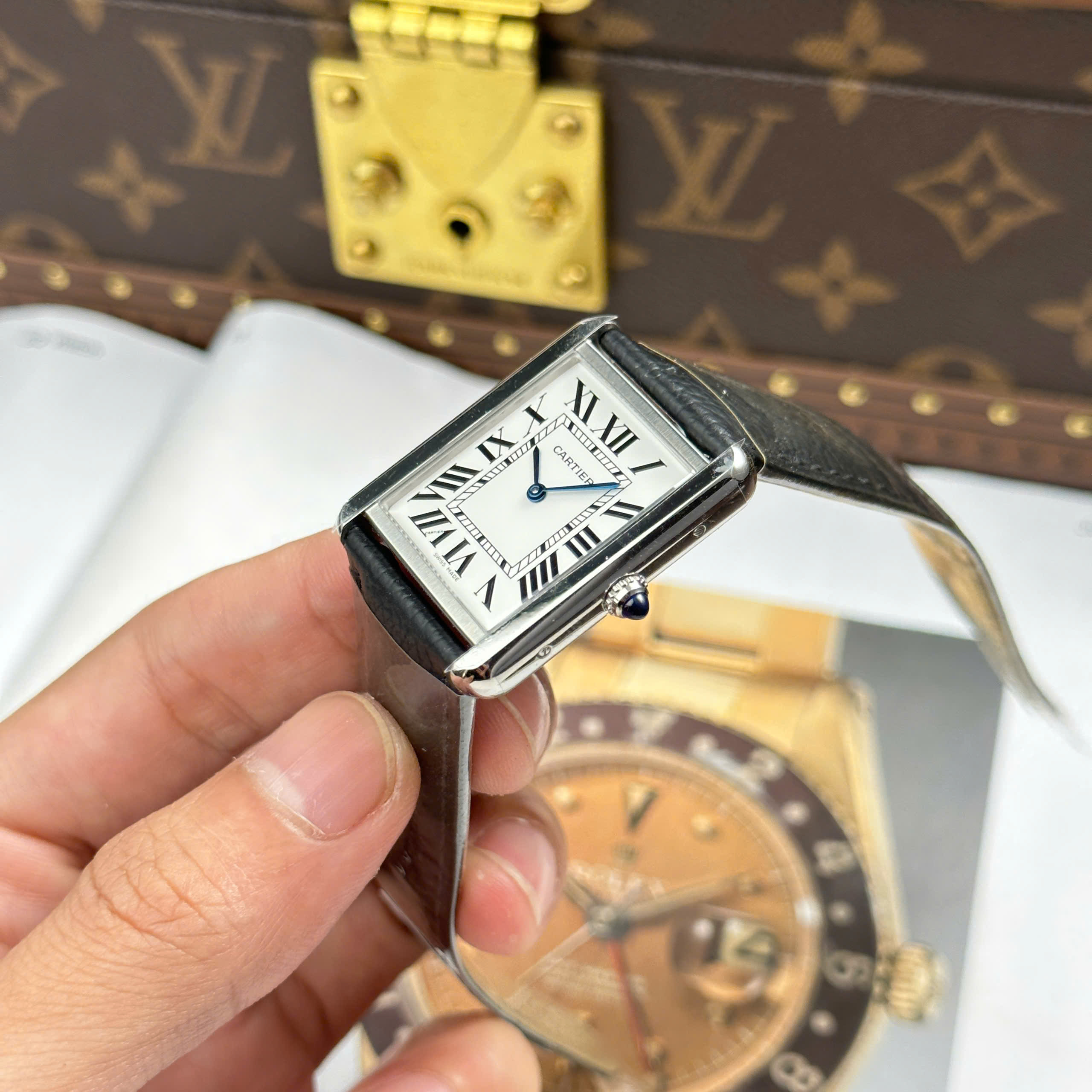 Đồng Hồ Cartier Tank Solo Large Moden 27.5mmx35mm Replica 1:1 AF Factory