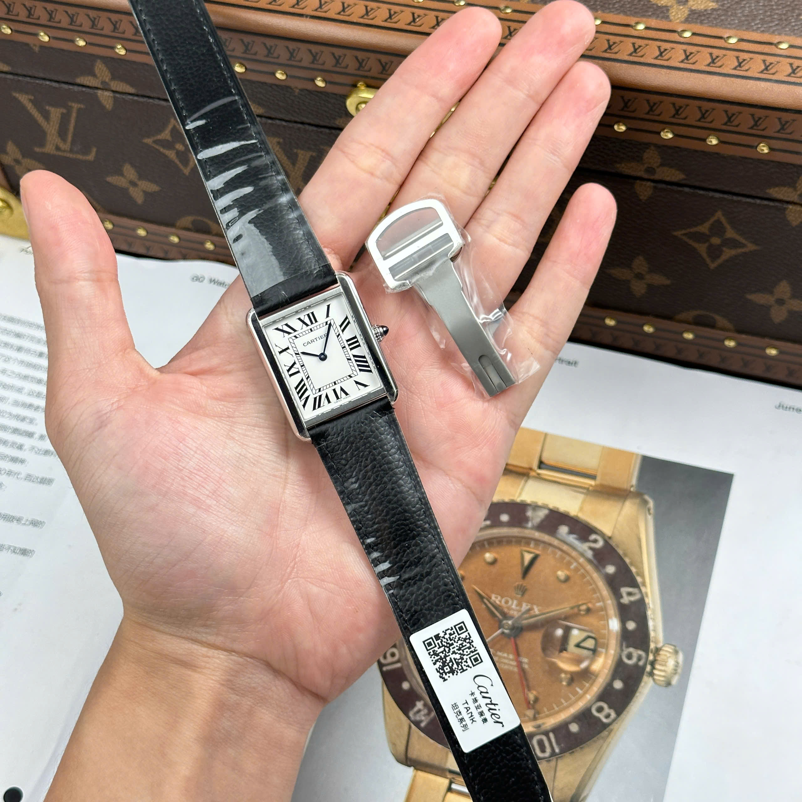 Đồng Hồ Cartier Tank Solo Large Moden 27.5mmx35mm Replica 1:1 AF Factory