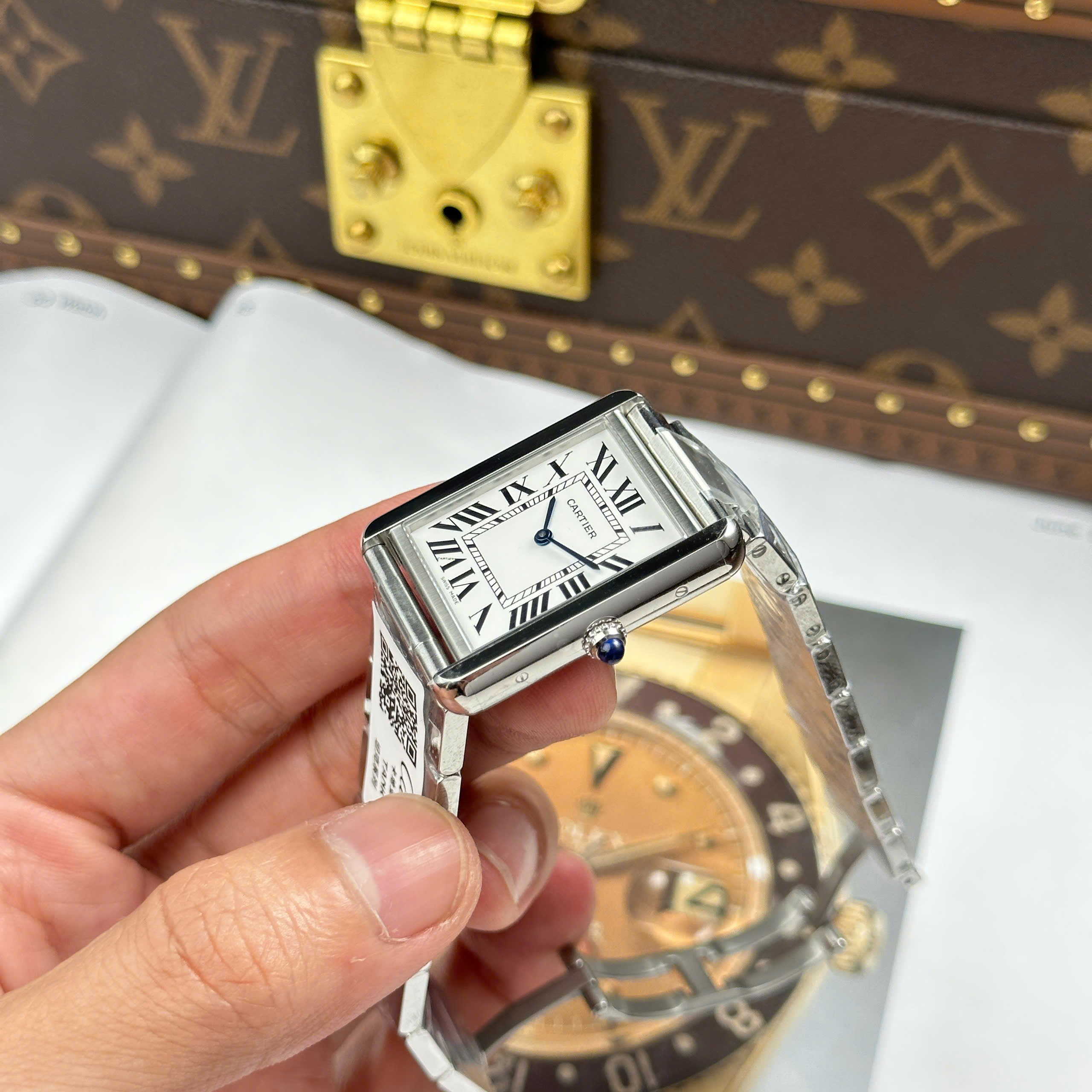Đồng Hồ Cartier Tank Solo Large Moden 27.5mmx35mm Replica 1:1 AF Factory