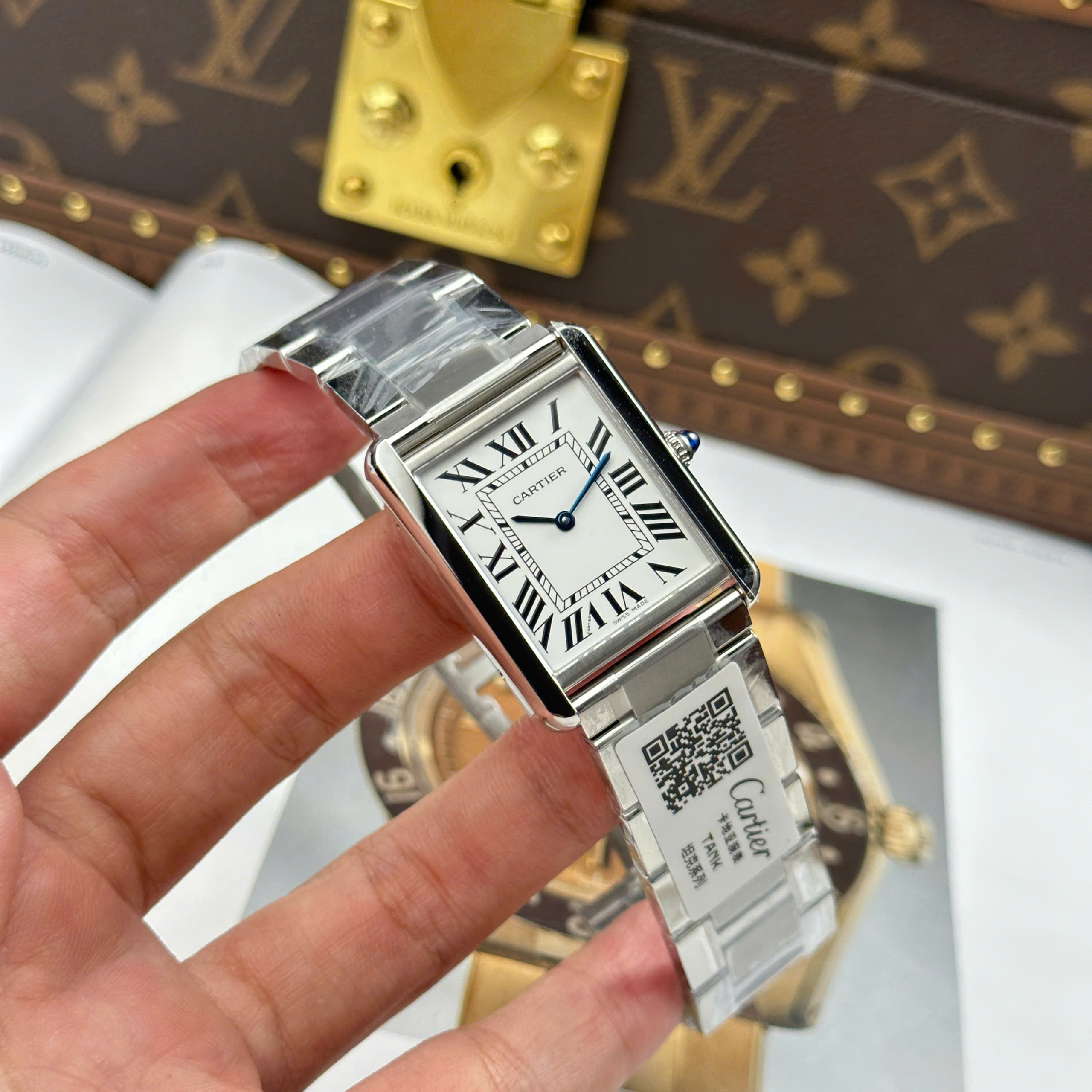 Đồng Hồ Cartier Tank Solo Large Moden 27.5mmx35mm Replica 1:1 AF Factory