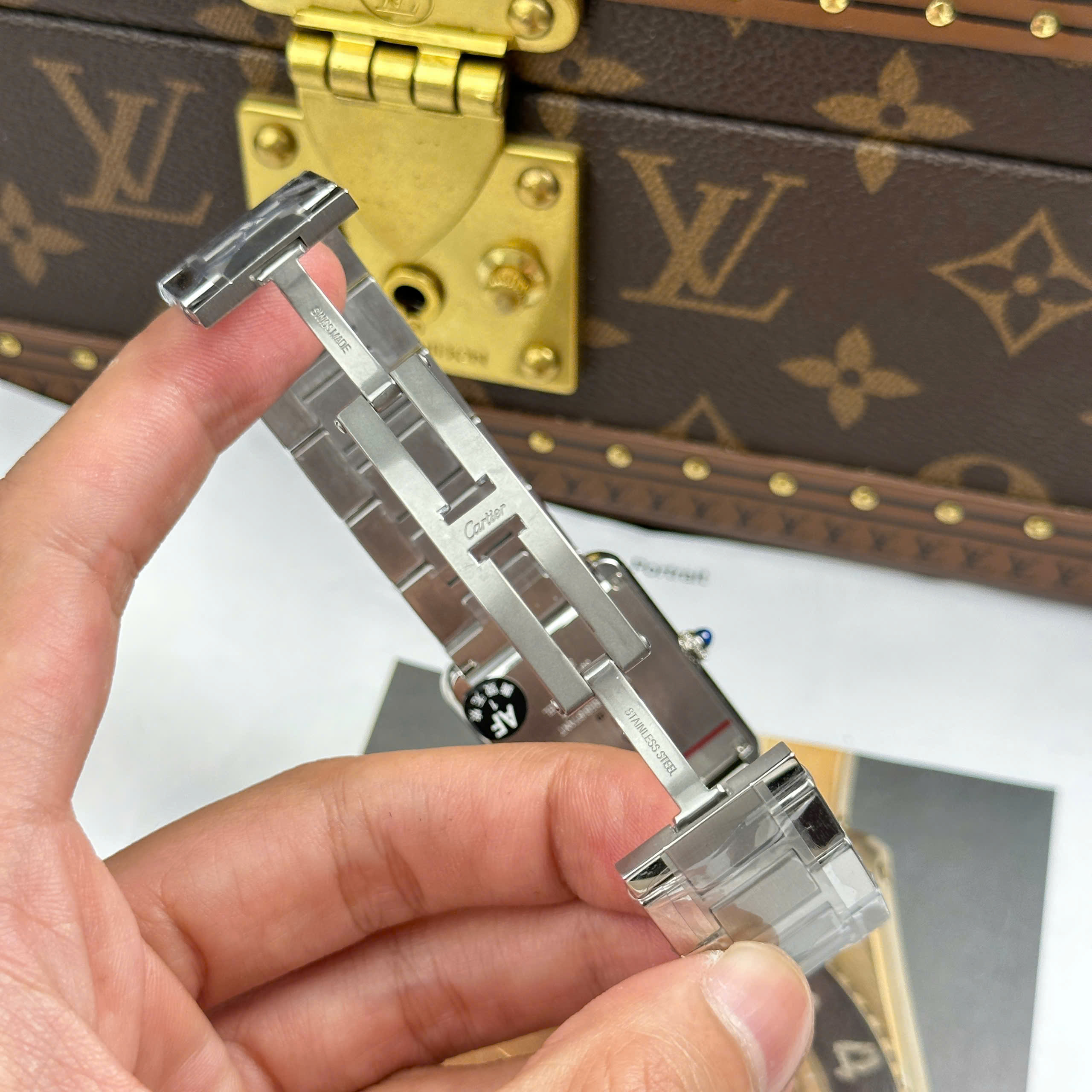 Đồng Hồ Cartier Tank Solo Large Moden 27.5mmx35mm Replica 1:1 AF Factory