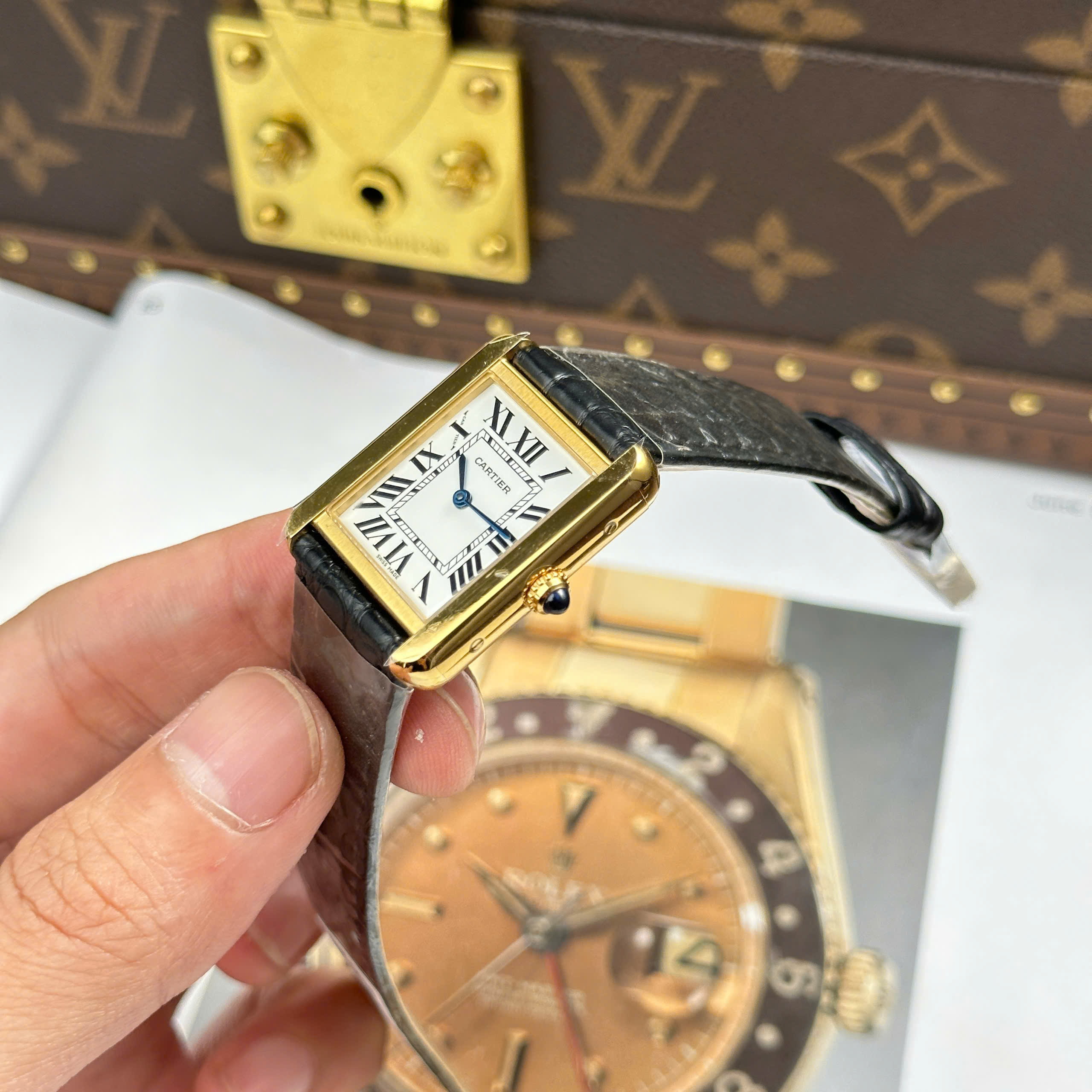 Đồng Hồ Cartier Tank Solo Small Model 25mmx31mm Máy Quartz Ronda Replica 1:1 AF Factory