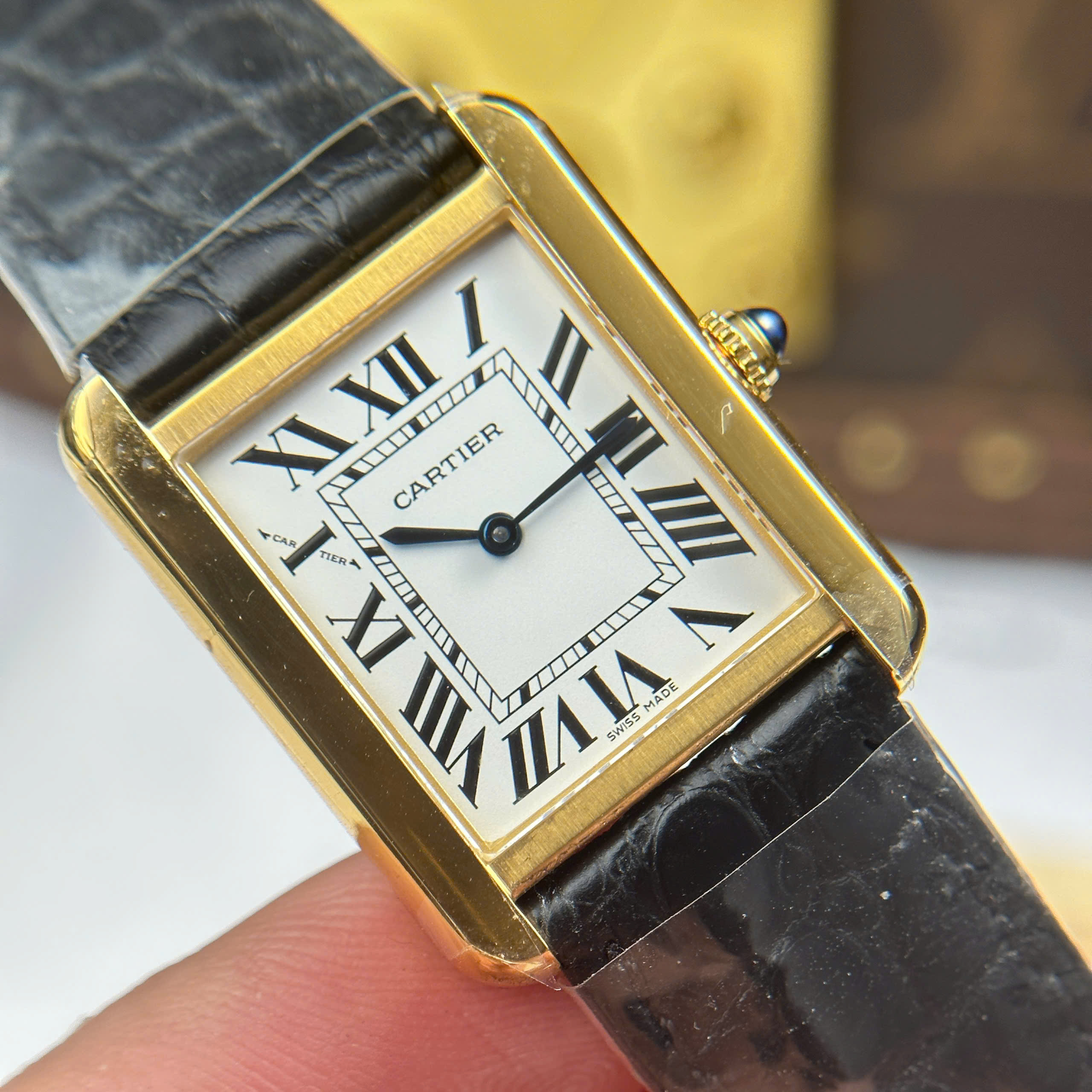 Đồng Hồ Cartier Tank Solo Small Model 25mmx31mm Máy Quartz Ronda Replica 1:1 AF Factory