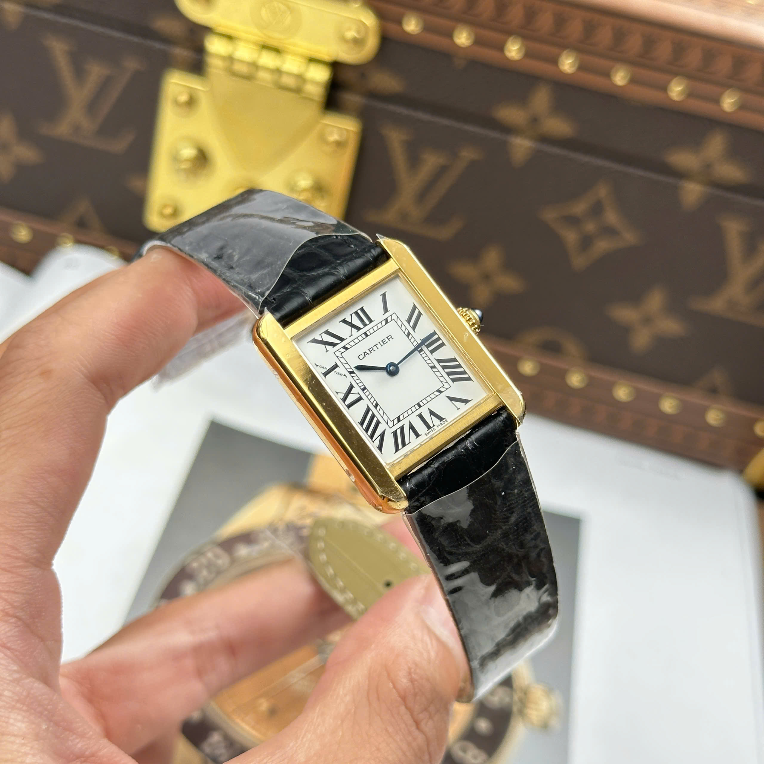 Đồng Hồ Cartier Tank Solo Small Model 25mmx31mm Máy Quartz Ronda Replica 1:1 AF Factory