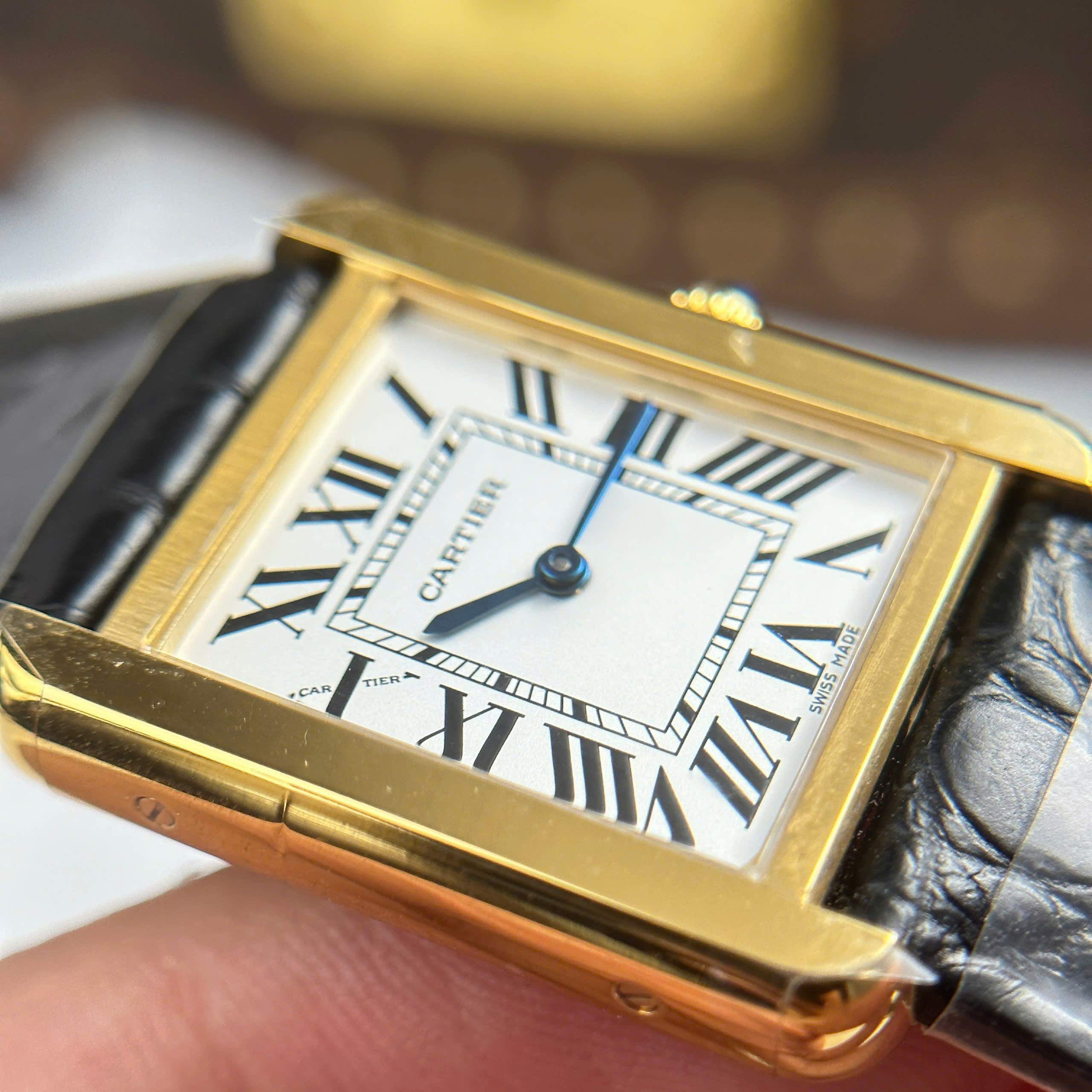Đồng Hồ Cartier Tank Solo Small Model 25mmx31mm Máy Quartz Ronda Replica 1:1 AF Factory