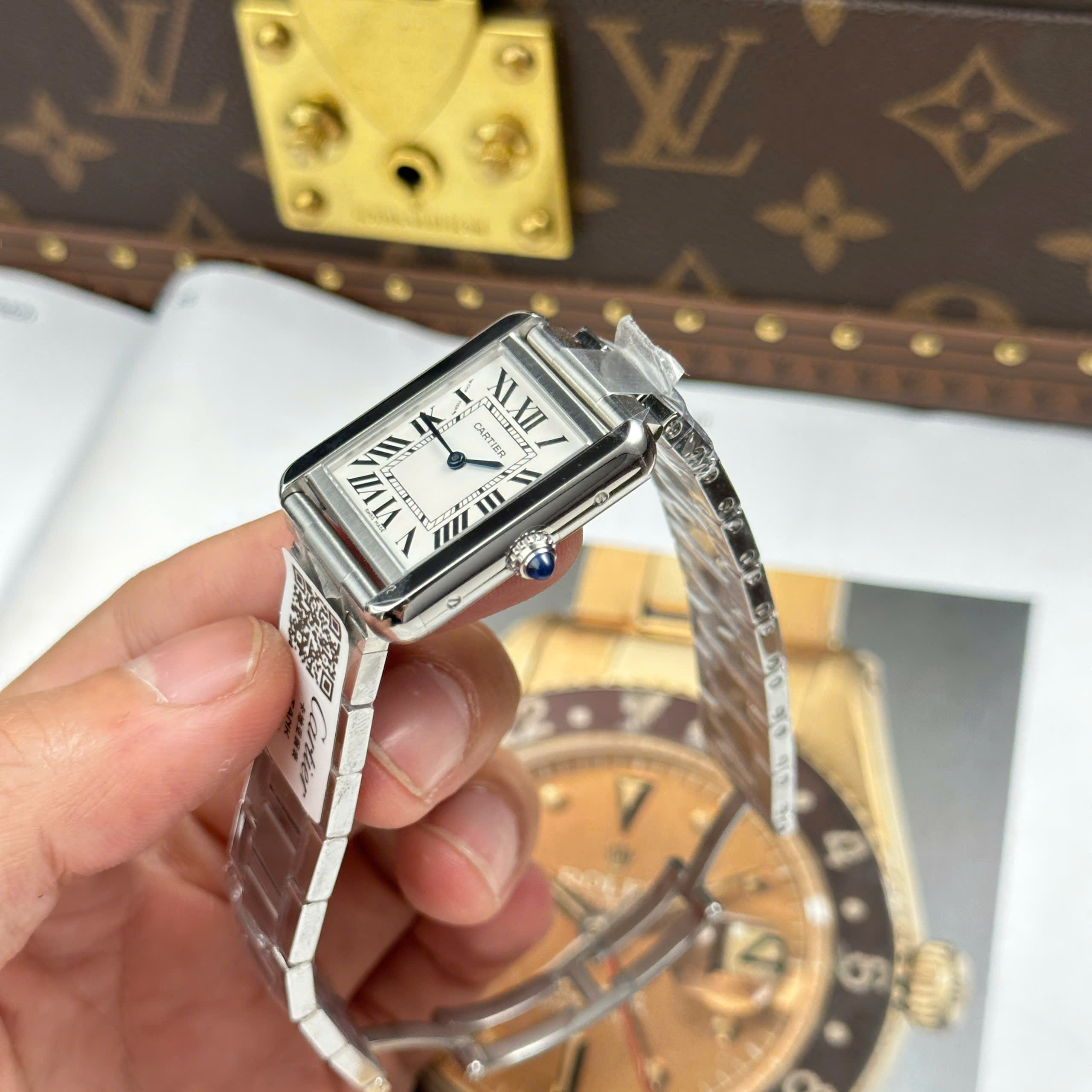 Đồng Hồ Cartier Tank Solo Small Model 25mmx31mm Máy Quartz Ronda Replica 1:1 AF Factory