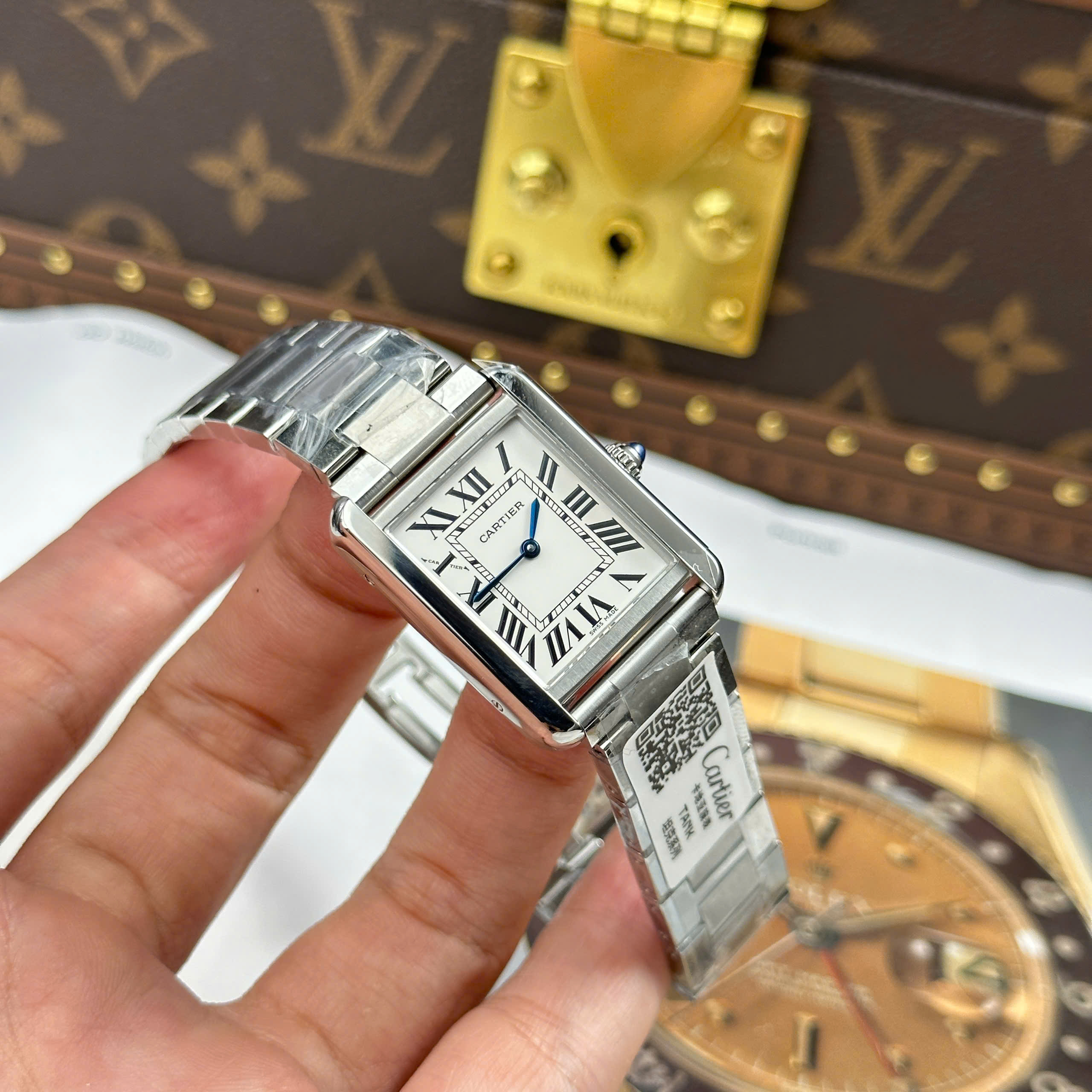 Đồng Hồ Cartier Tank Solo Small Model 25mmx31mm Máy Quartz Ronda Replica 1:1 AF Factory