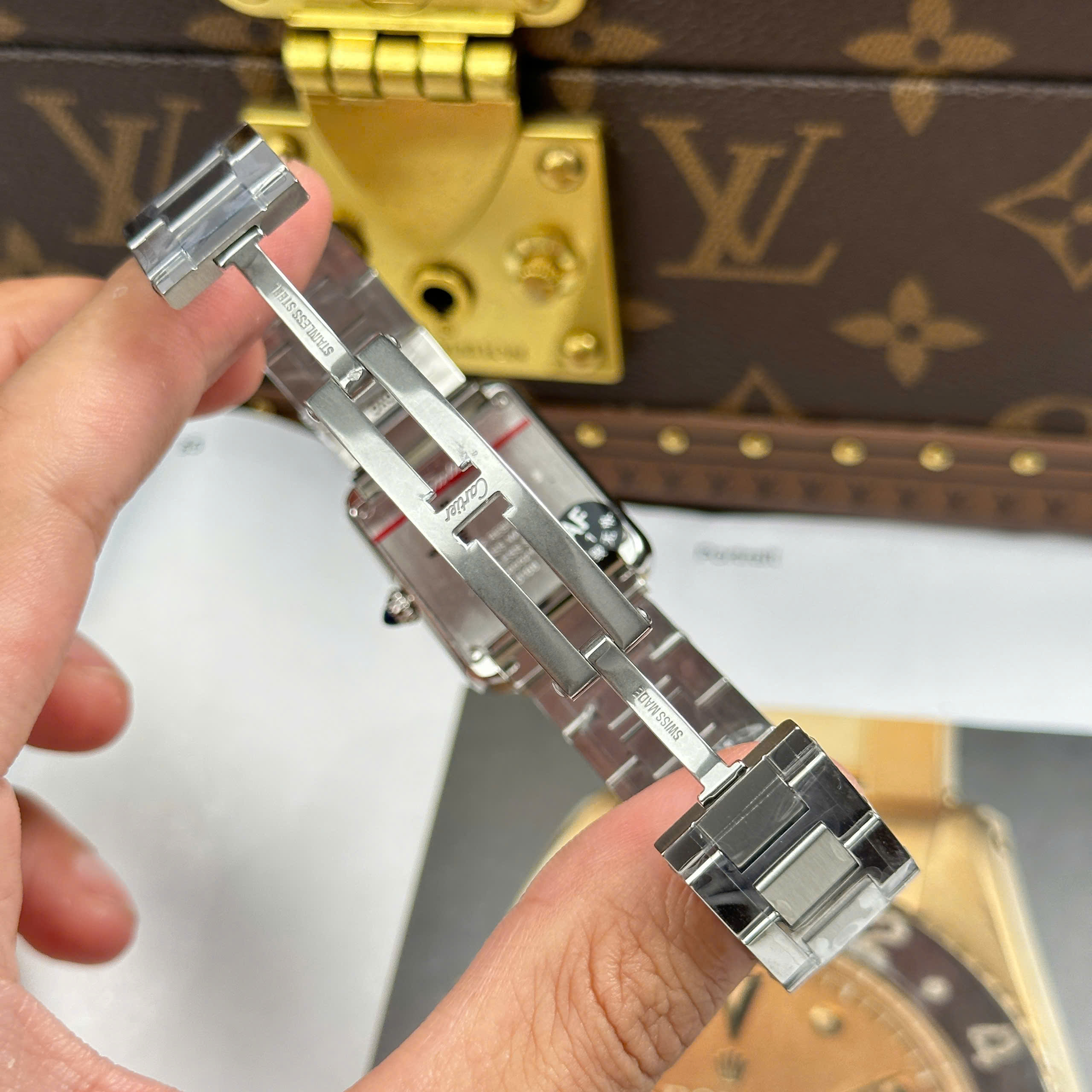 Đồng Hồ Cartier Tank Solo Small Model 25mmx31mm Máy Quartz Ronda Replica 1:1 AF Factory