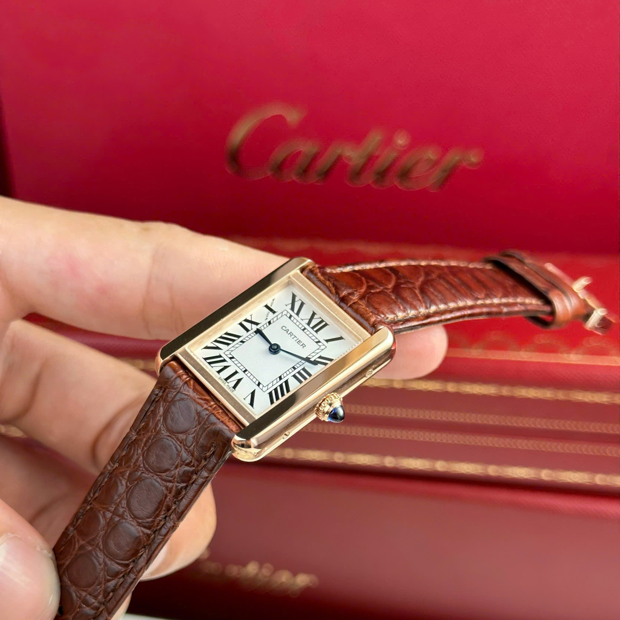 Đồng Hồ Cartier Tank Solo Small Model 25mmx31mm Máy Quartz Ronda Replica 1:1 AF Factory