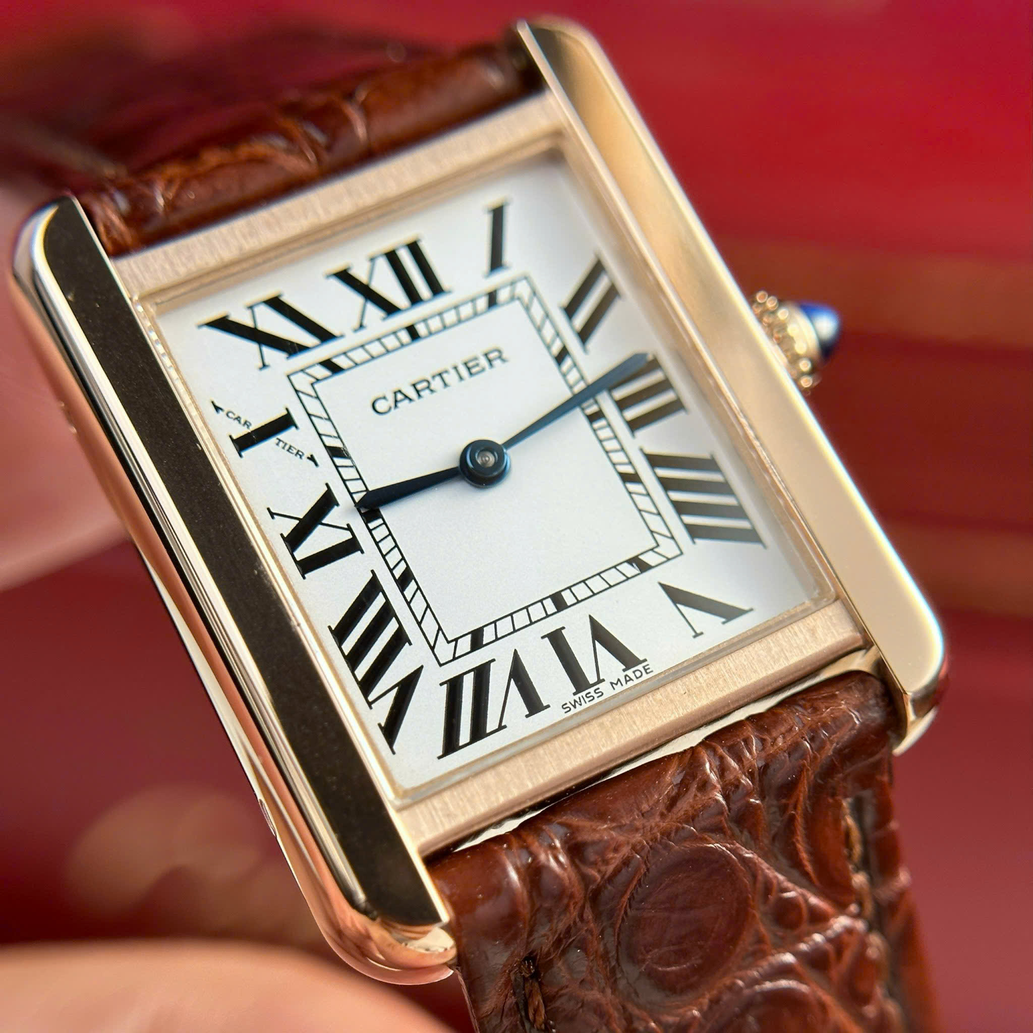 Đồng Hồ Cartier Tank Solo Small Model 25mmx31mm Máy Quartz Ronda Replica 1:1 AF Factory