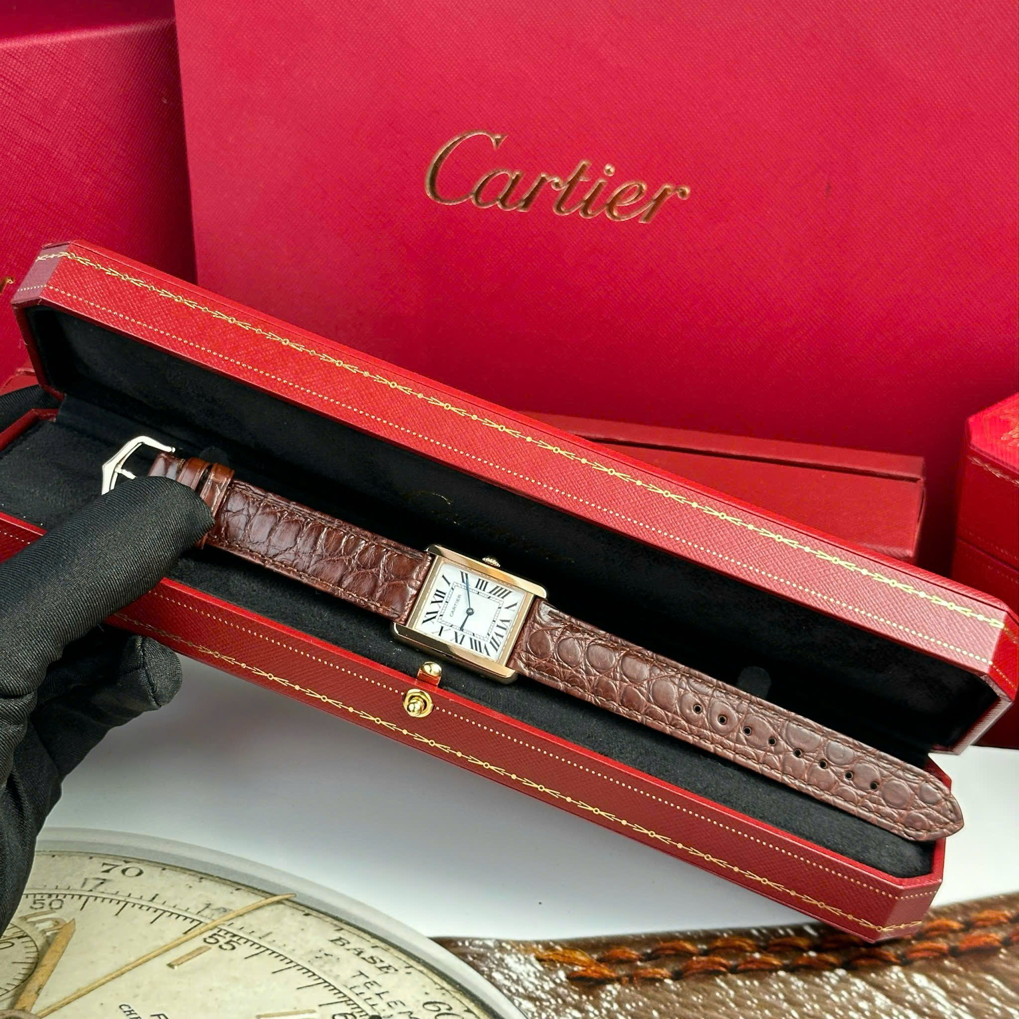 Đồng Hồ Cartier Tank Solo Small Model 25mmx31mm Máy Quartz Ronda Replica 1:1 AF Factory