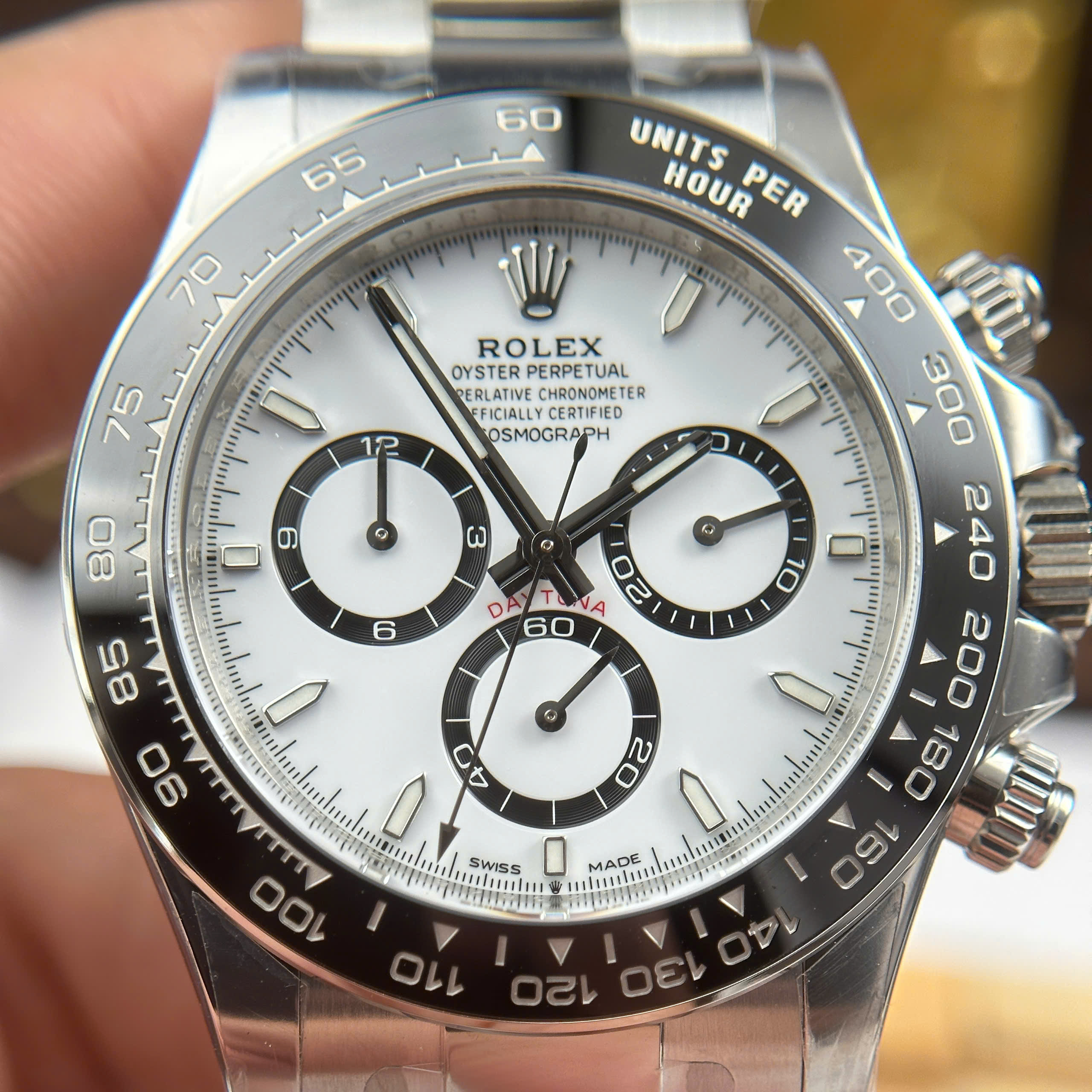 Đồng Hồ Rolex Cosmograph Daytona 126500LN 40mm Mặt Số Trắng Replica 1:1 Clean Factory