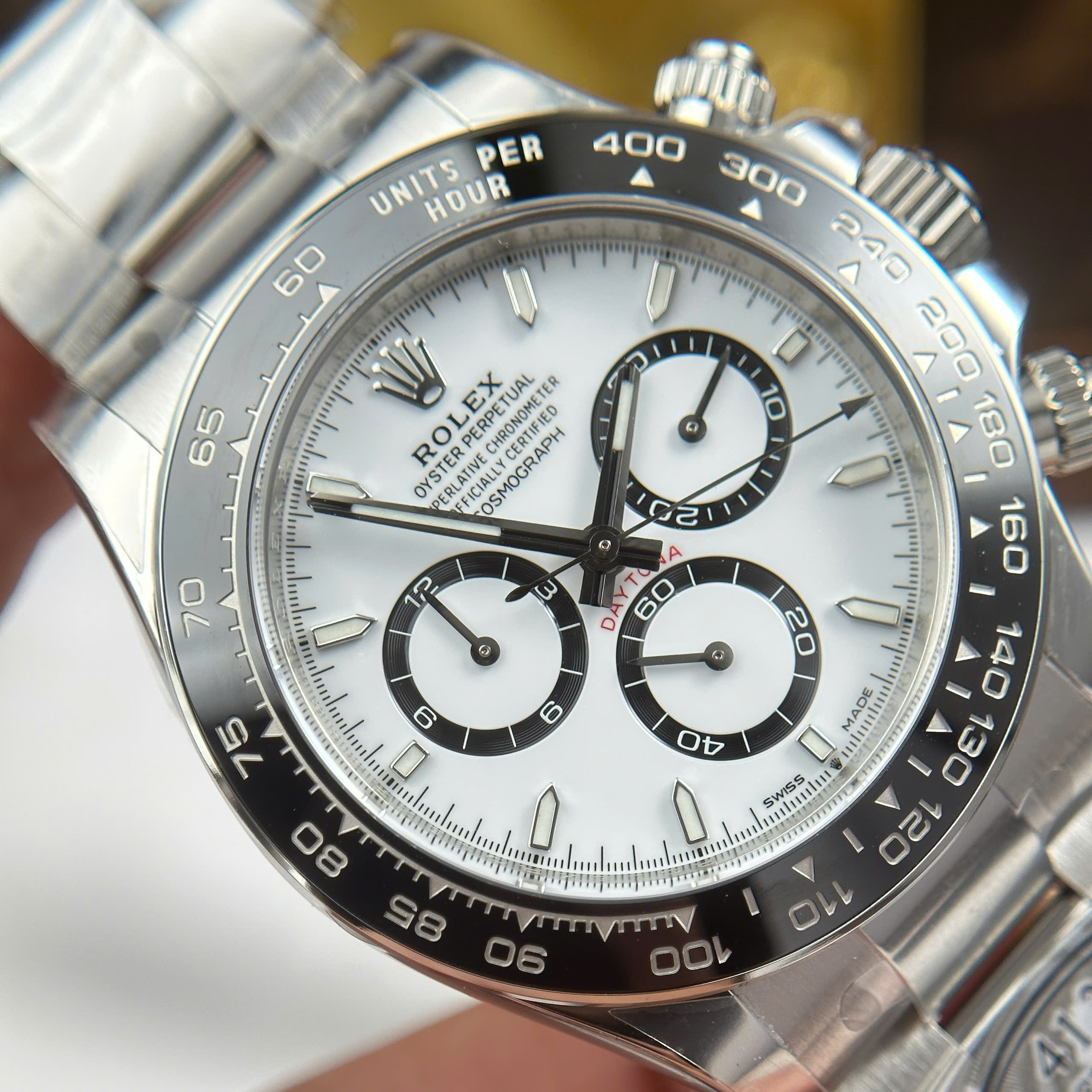 Đồng Hồ Rolex Cosmograph Daytona 126500LN 40mm Mặt Số Trắng Replica 1:1 Clean Factory
