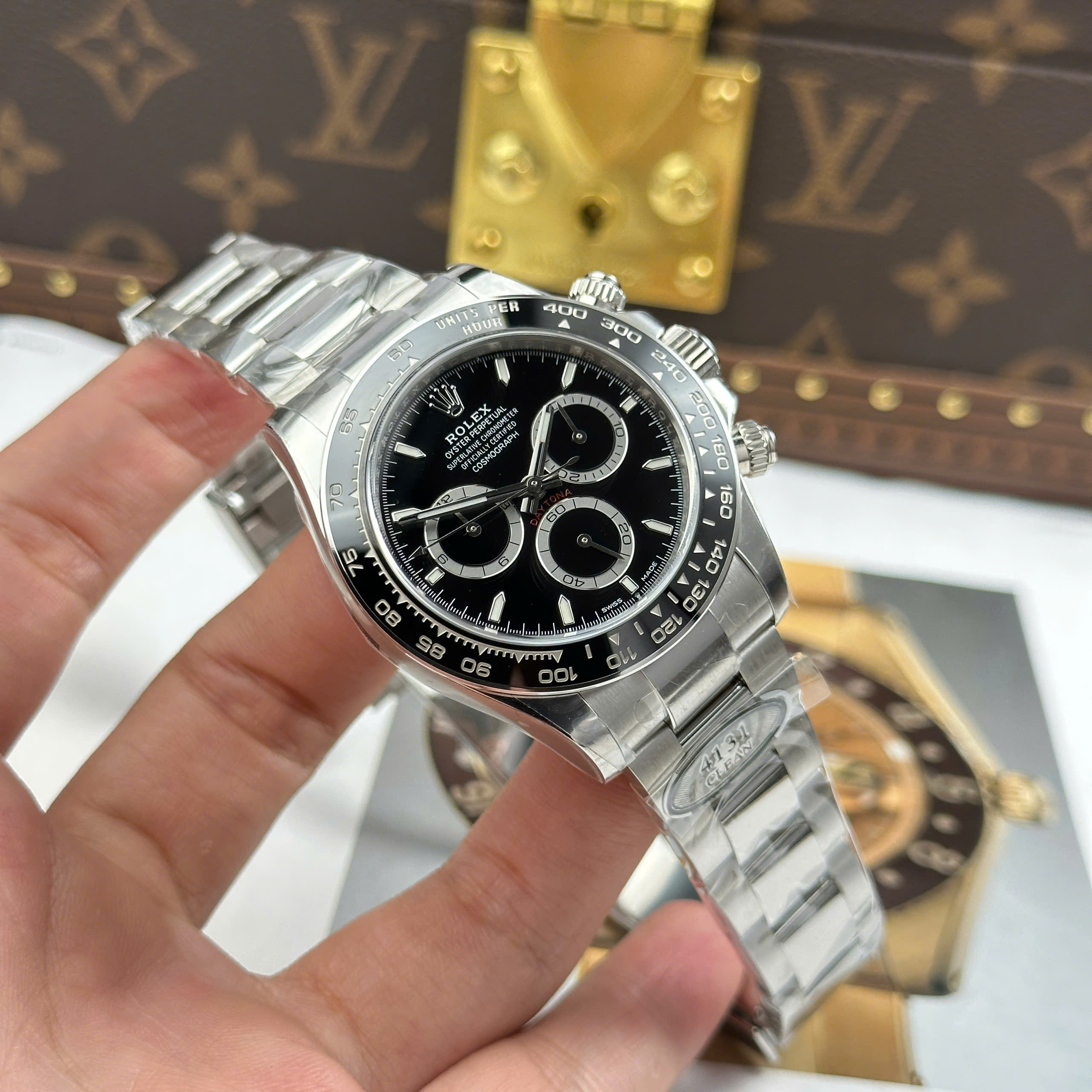 Đồng Hồ Rolex Cosmograph Daytona 126500LN 40mm Mặt Số Đen Replica 1:1 Clean Factory