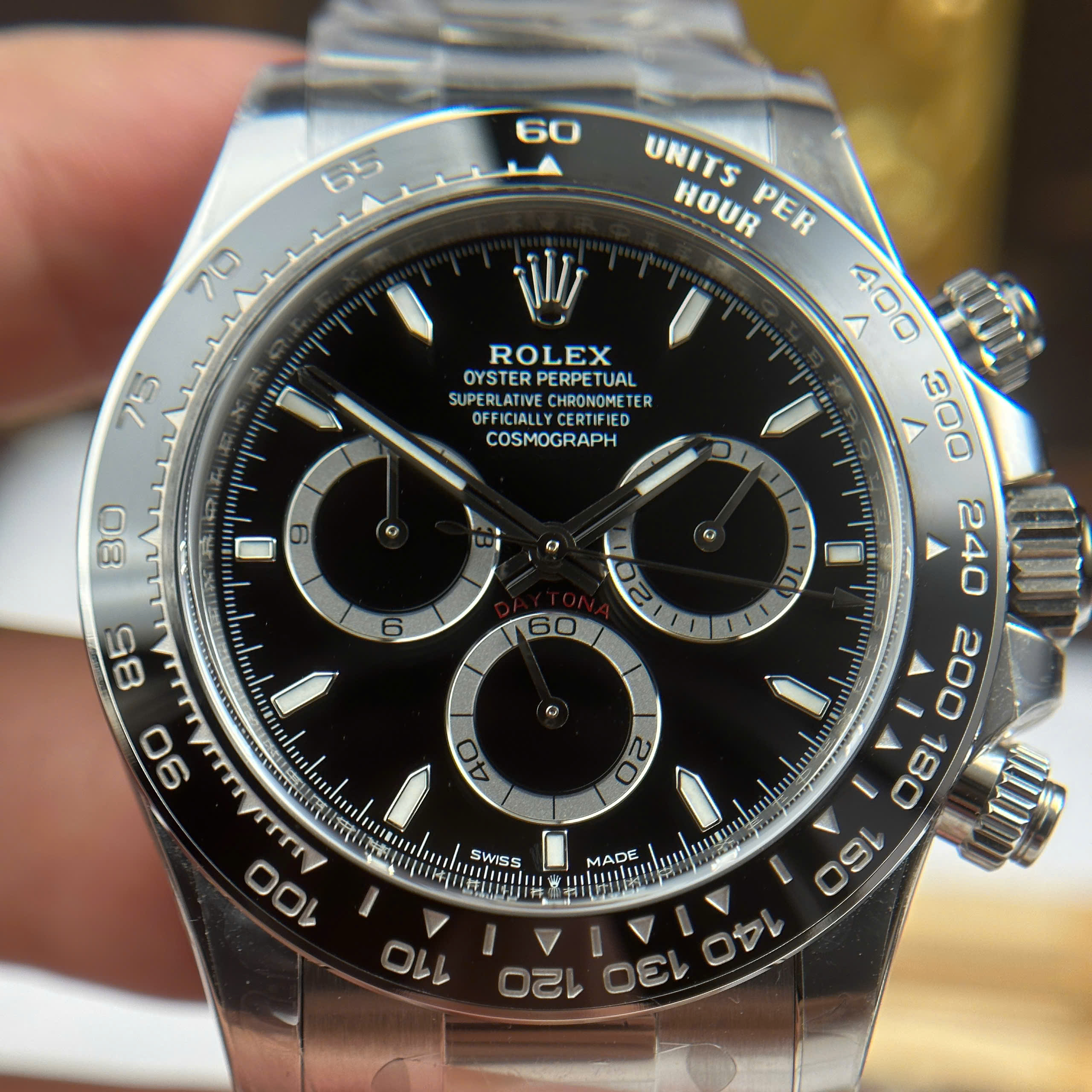 Đồng Hồ Rolex Cosmograph Daytona 126500LN 40mm Mặt Số Đen Replica 1:1 Clean Factory