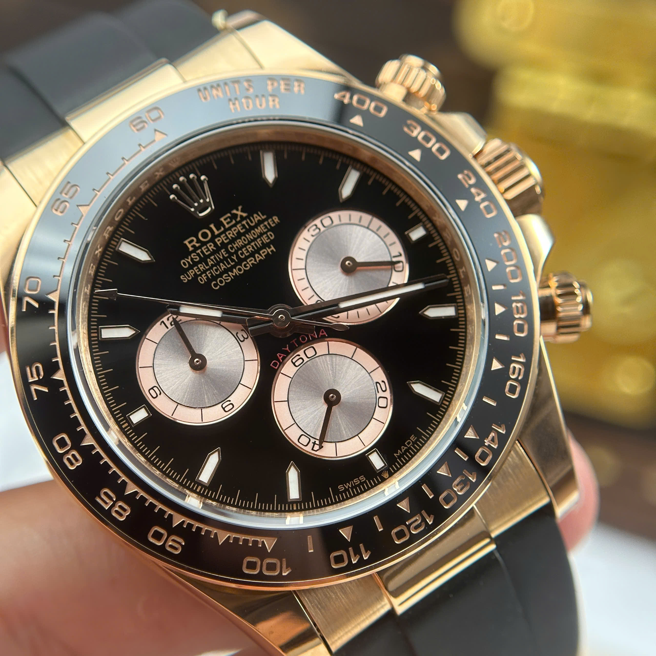 Đồng Hồ Rolex Cosmograph Daytona 126515LN Mặt Số Đen 40mm Replica 1:1