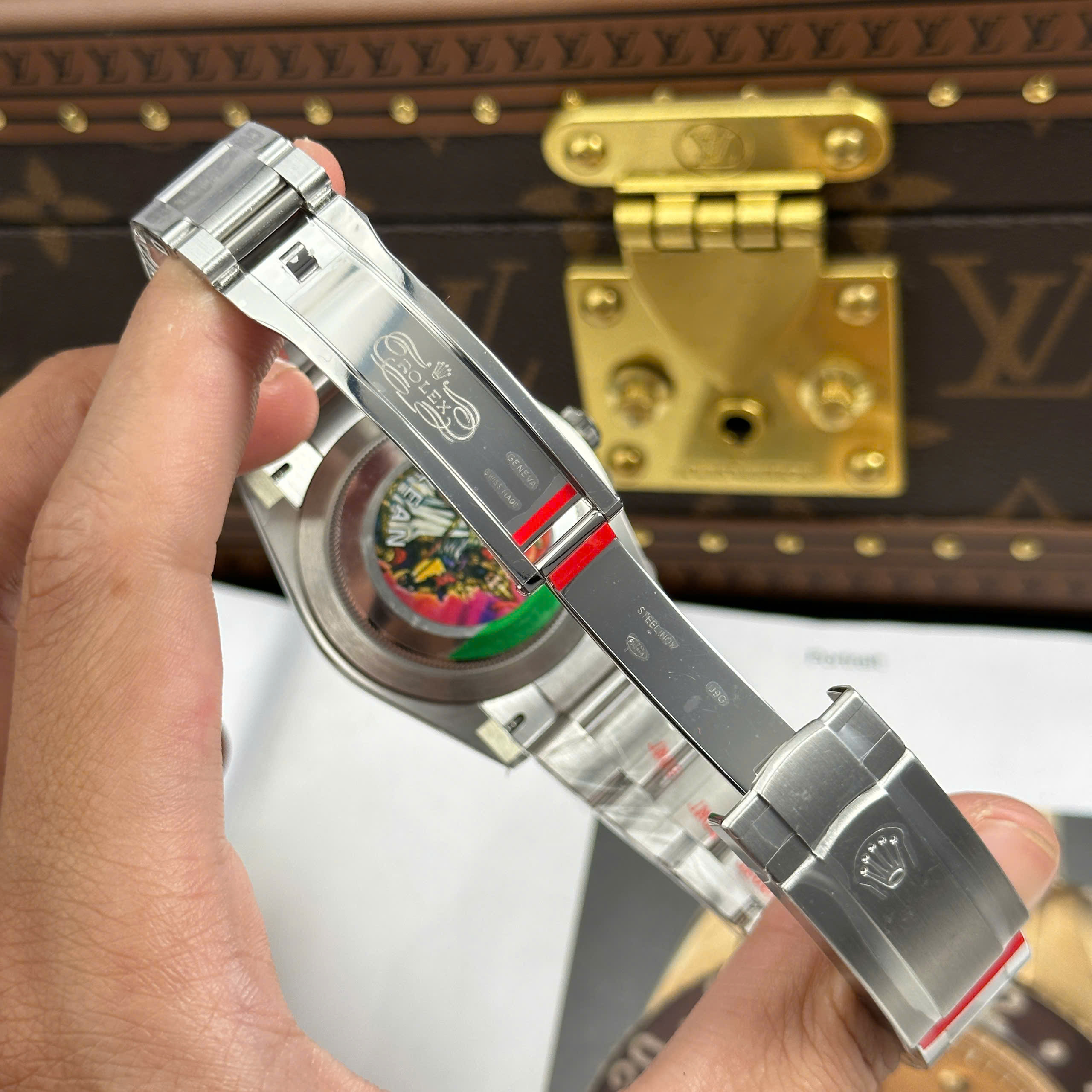 Đồng Hồ Rolex Oyster Perpetual 41mm M124300 Mặt Số Xanh Ngọc Lam Replica 1:1 Clean Factory