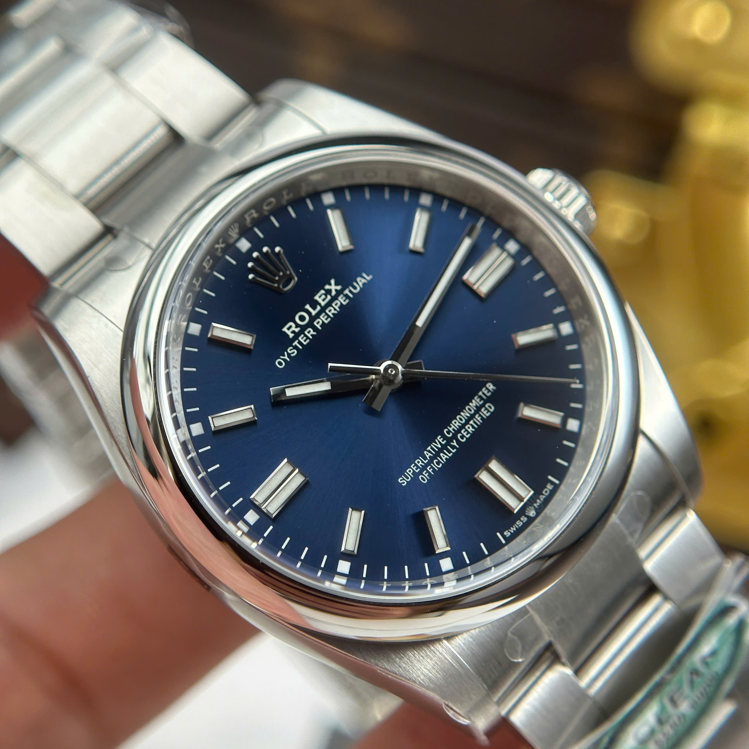Đồng Hồ Rolex Oyster Perpetual 36mm 124300 Mặt Số Xanh Lam Replica 1:1 Clean Factory