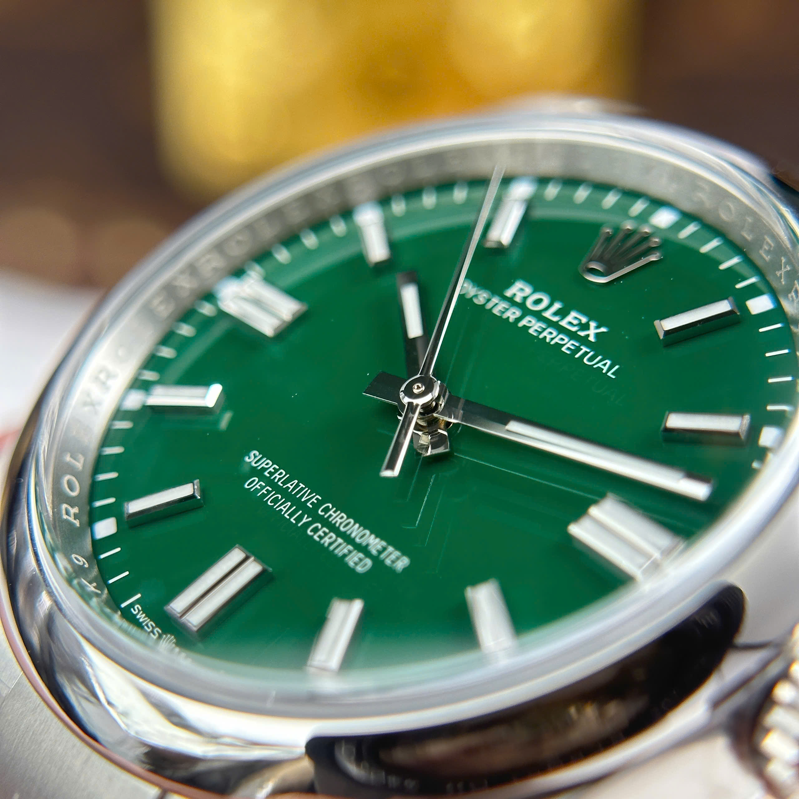 Đồng Hồ Rolex Oyster Perpetual 36mm 124300 Mặt Số Xanh Lá Replica 1:1 Clean Factory