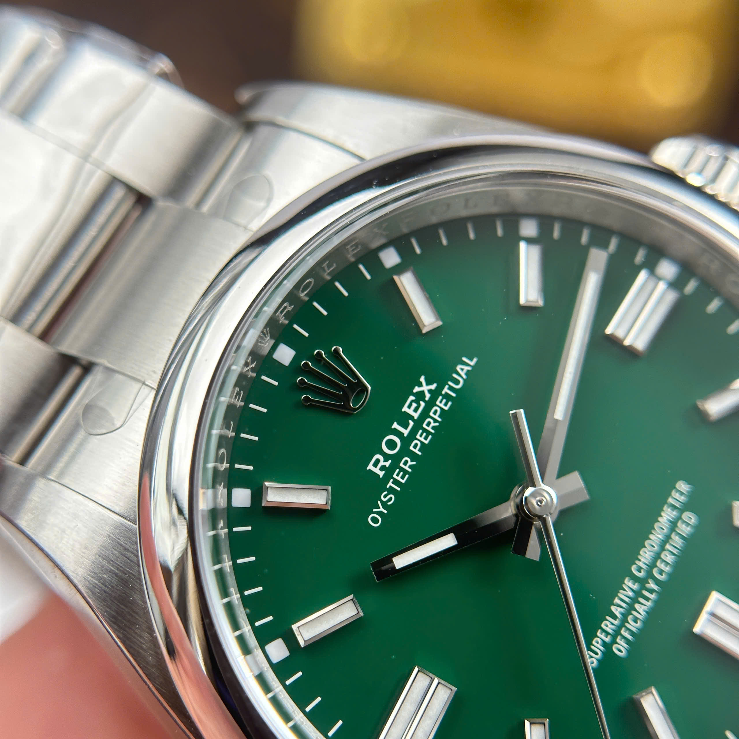 Đồng Hồ Rolex Oyster Perpetual 36mm 124300 Mặt Số Xanh Lá Replica 1:1 Clean Factory