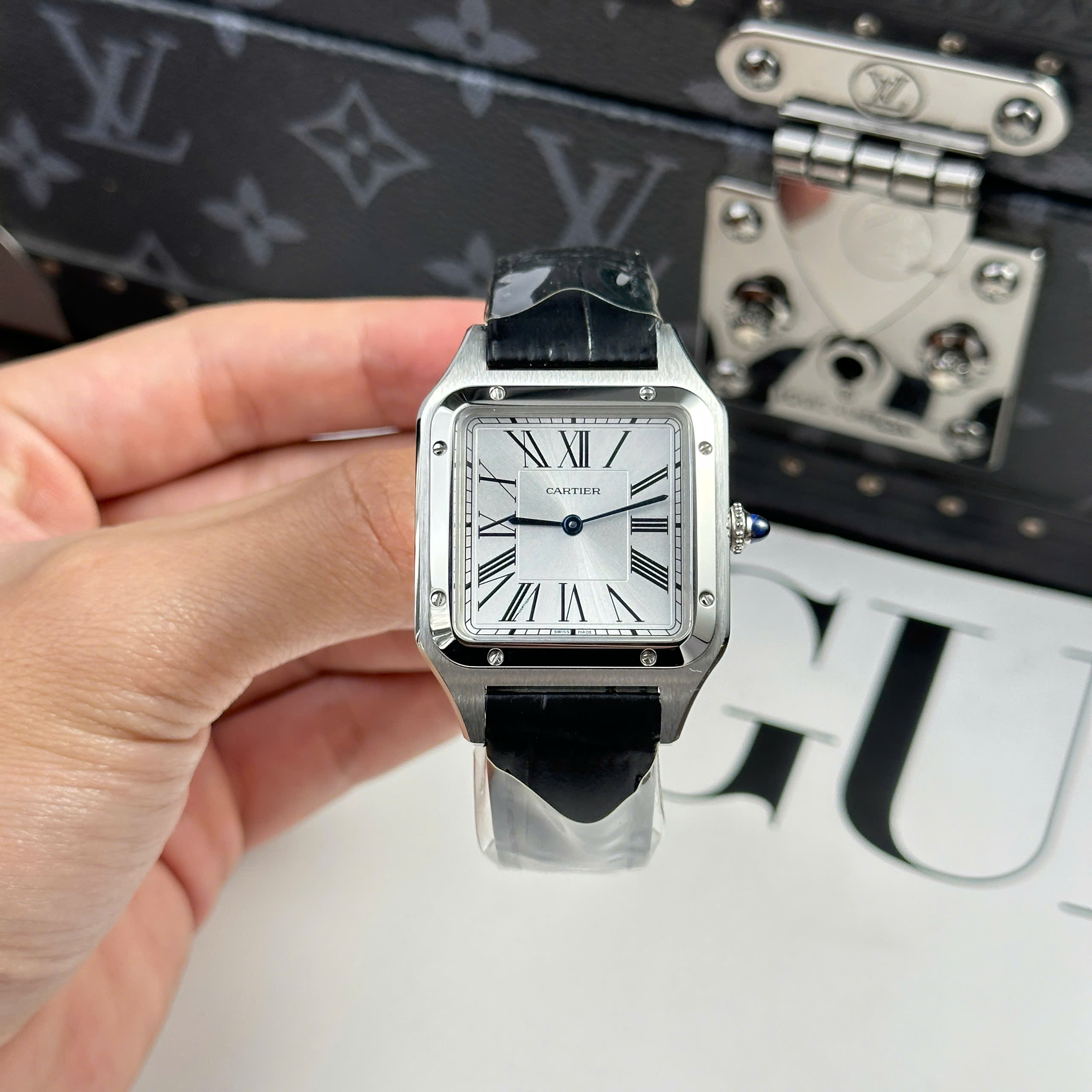 Đồng Hồ Cartier Santos Dumont 43.5mm automatic Replica 1:1 AF Factory