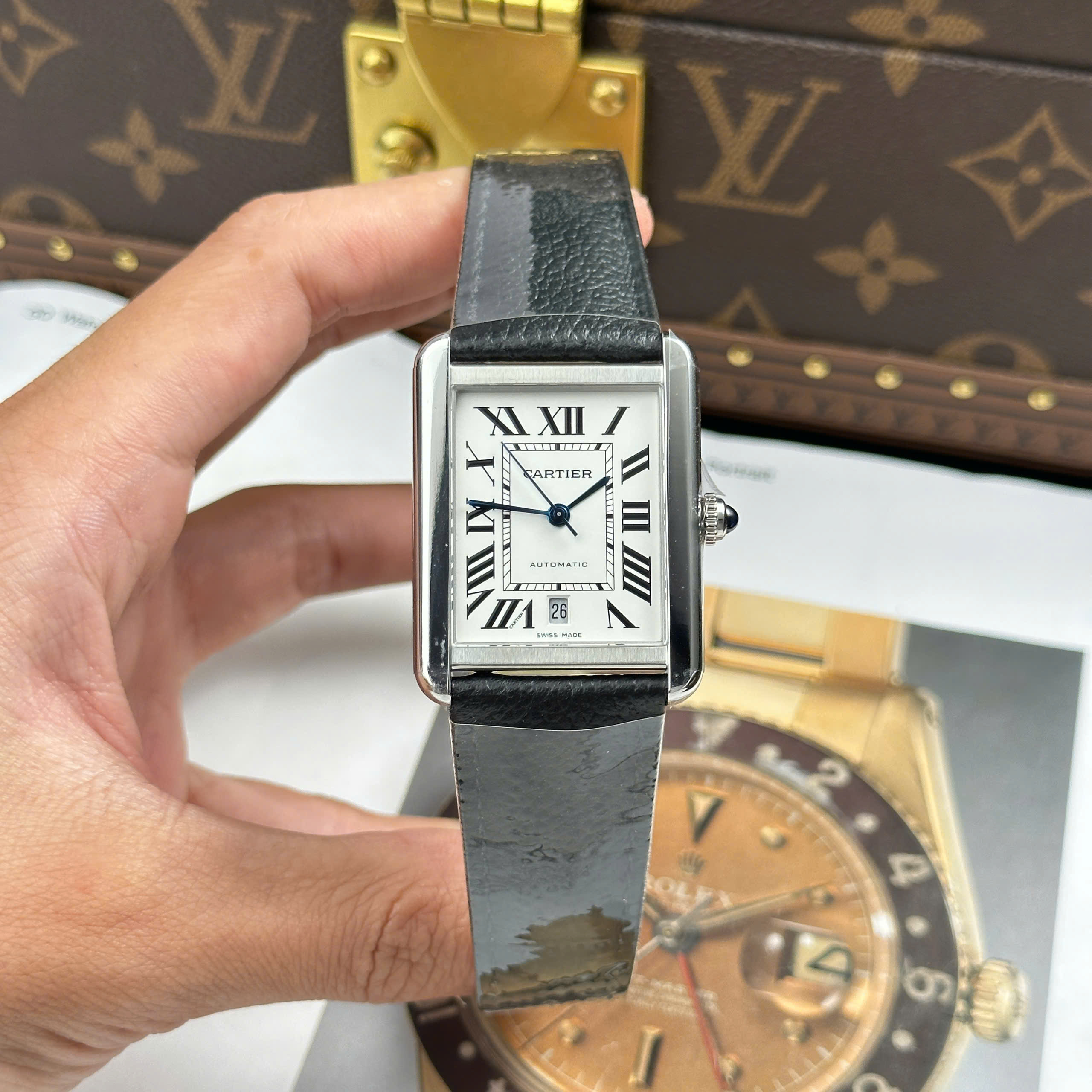 Đồng Hồ Cartier Tank Solo Extra Large Moden 31mmx40mm Replica 1:1 AF Factory
