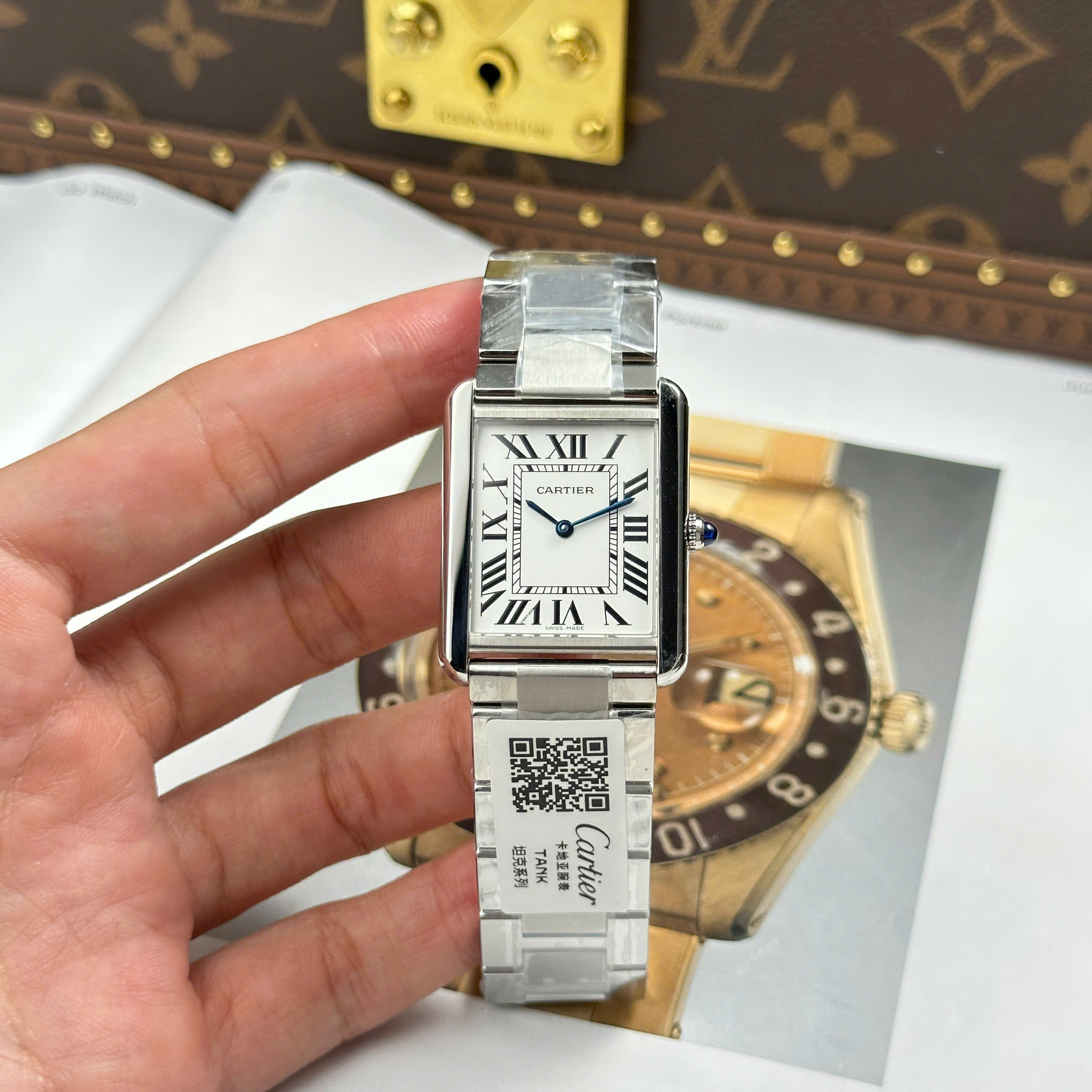 Đồng Hồ Cartier Tank Solo Large Moden 27.5mmx35mm Replica 1:1 AF Factory