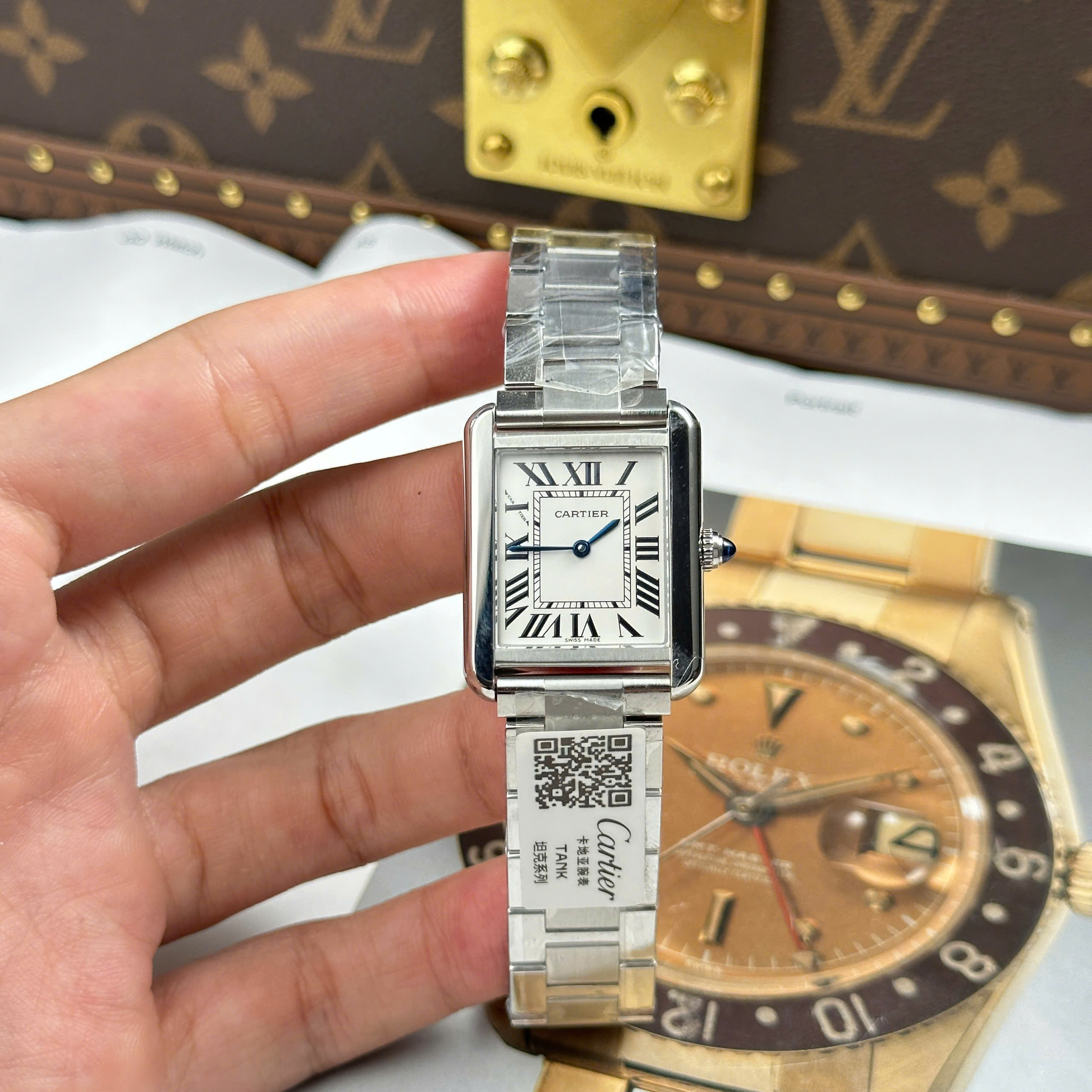 Đồng Hồ Cartier Tank Solo Small Model 25mmx31mm Máy Quartz Ronda Replica 1:1 AF Factory