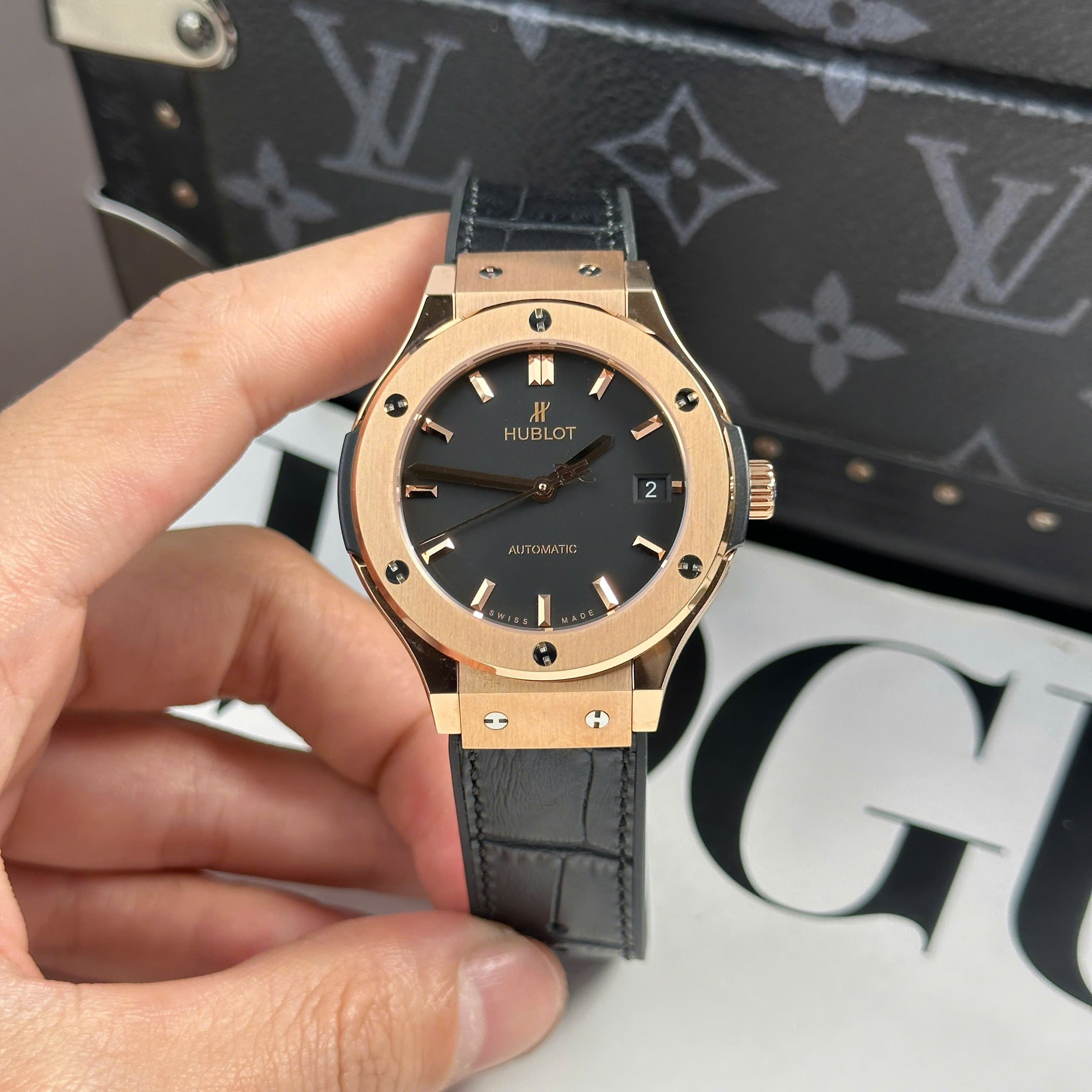 Đồng Hồ Hublot Classic Fusion 38mm Mạ Vàng Hồng Replica 1:1 JJF Factory