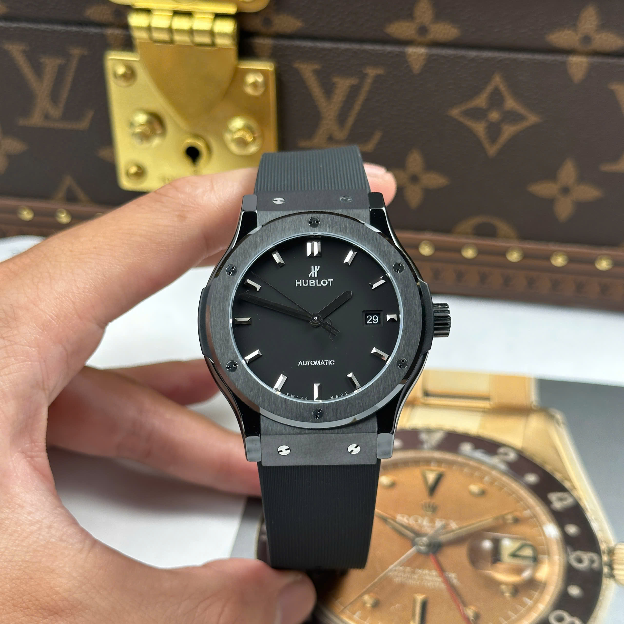 Đồng Hồ Hublot Classic Fusion 42mm Full Vỏ Ceramic 2892 Replica 1:1 JJZ Factory
